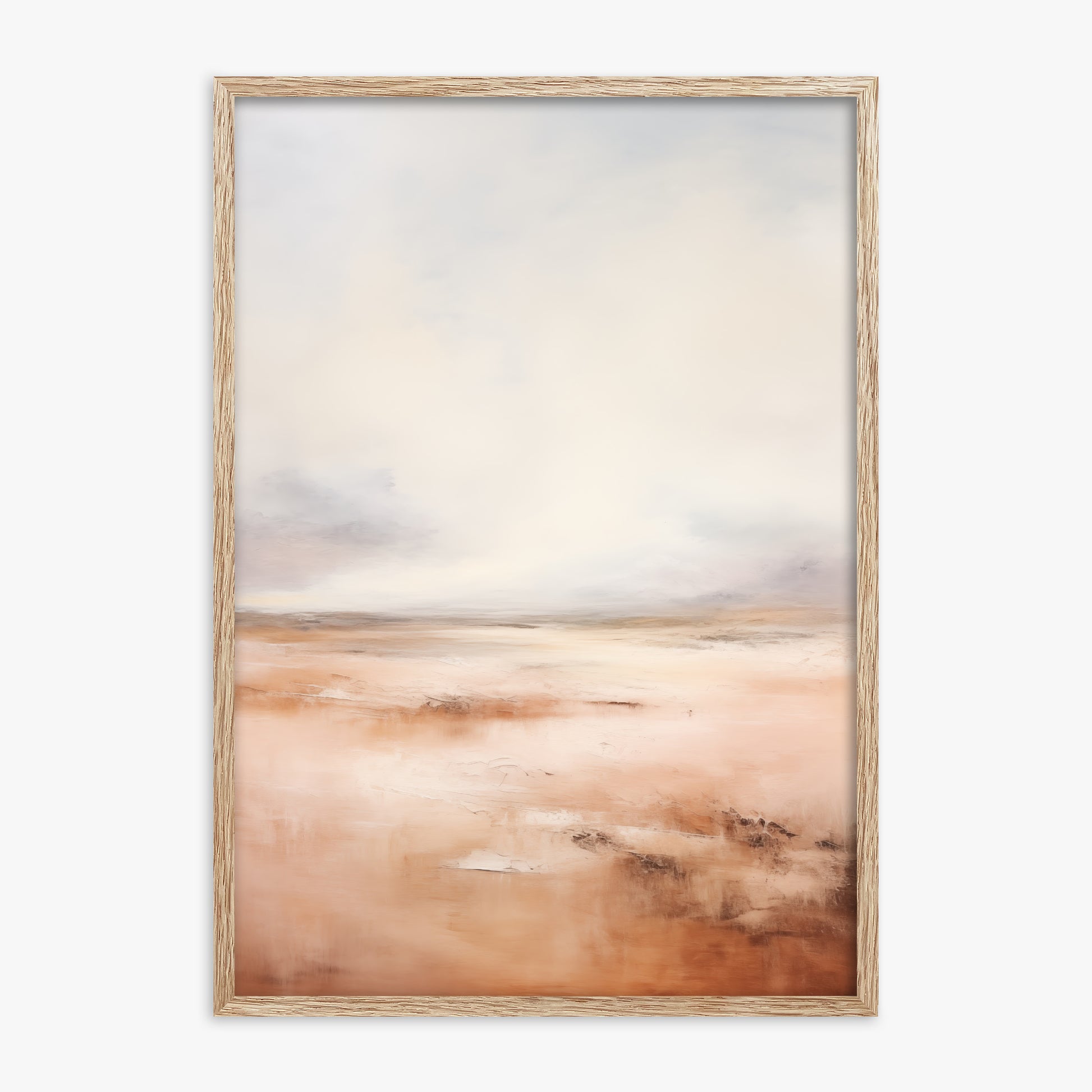 Tranquil Desert Dawn, 70x100cm Framed Poster With Raw Oak Frame