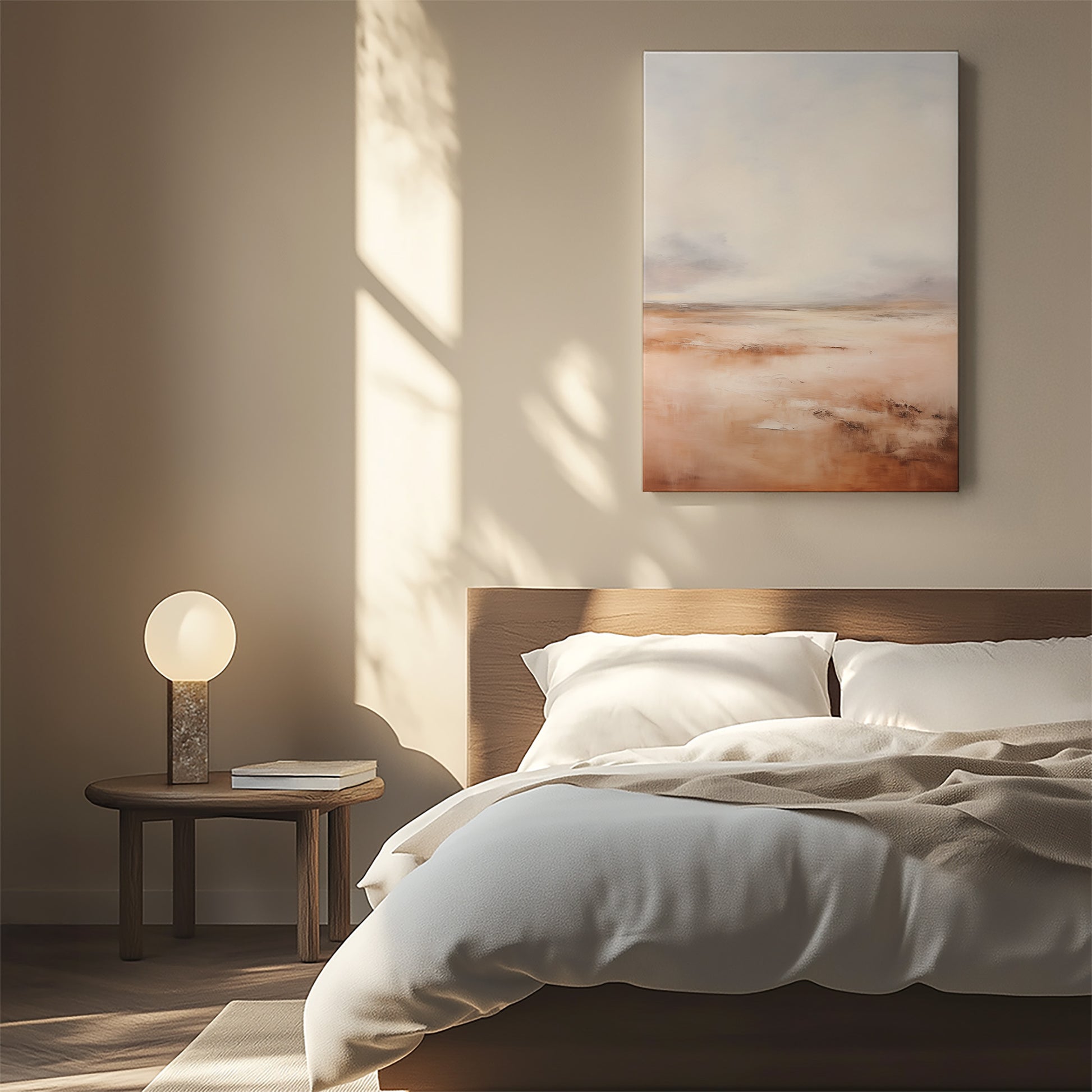 Design Concept No. 55 for Tranquil Desert Dawn Modern Satin Canvas Poster Art