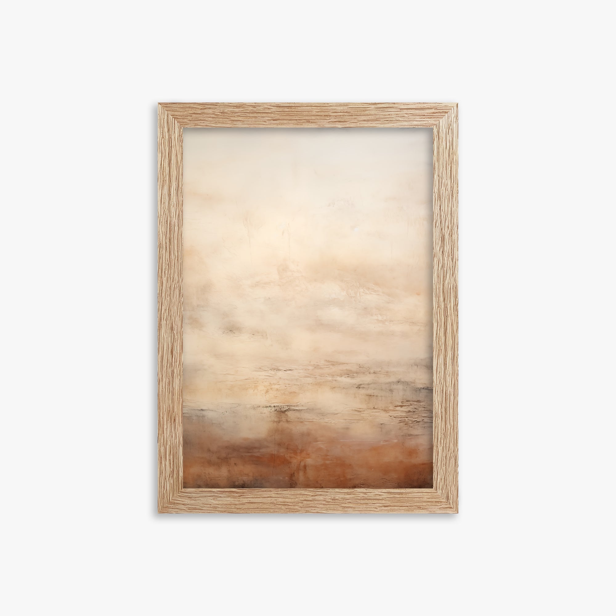Silent Expanse, 21x30cm Framed Poster With Raw Oak Frame
