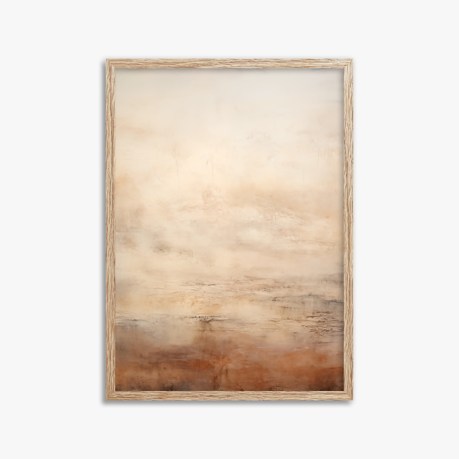 Silent Expanse, 50x70cm Framed Poster With Raw Oak Frame