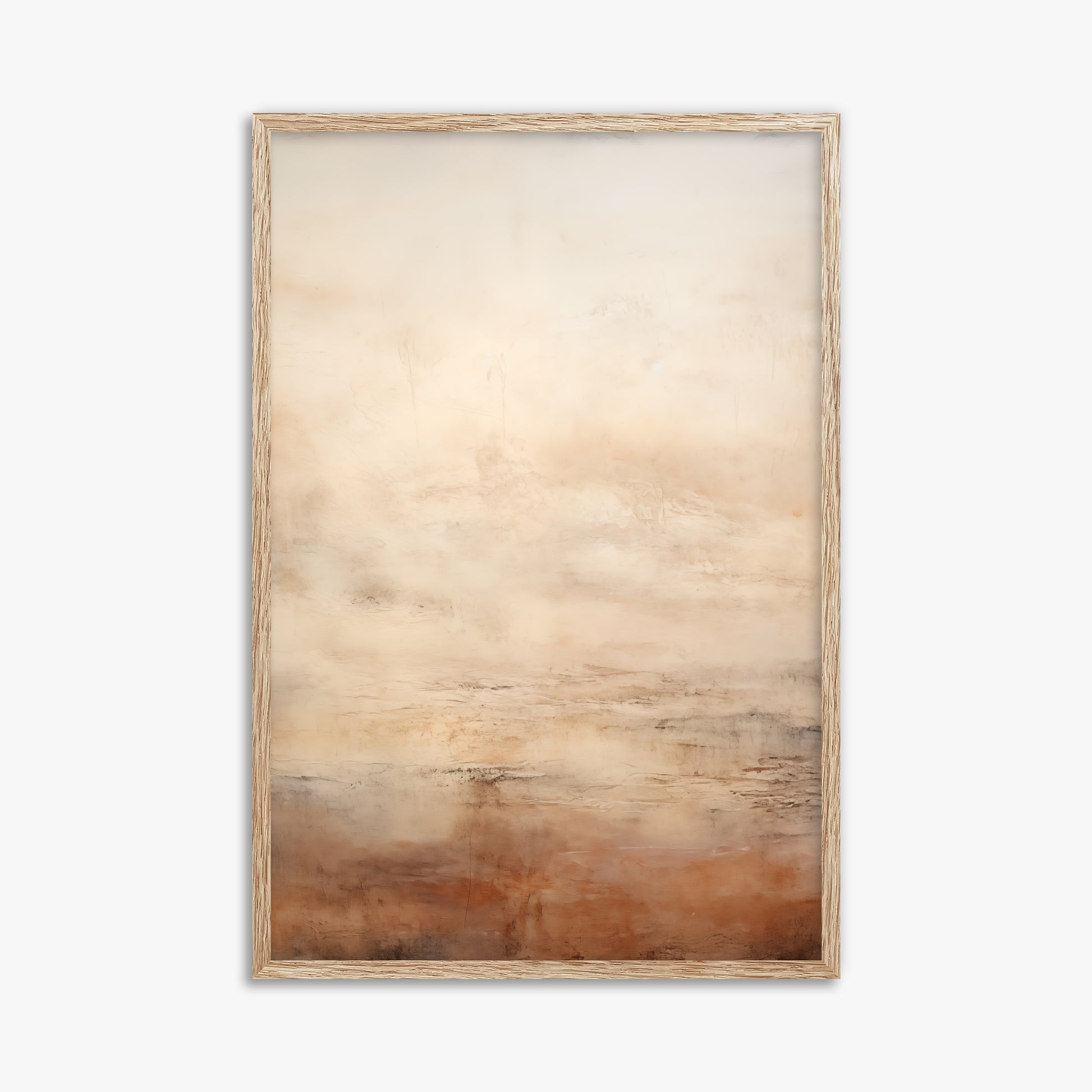 Silent Expanse, 61x91cm Framed Poster With Raw Oak Frame