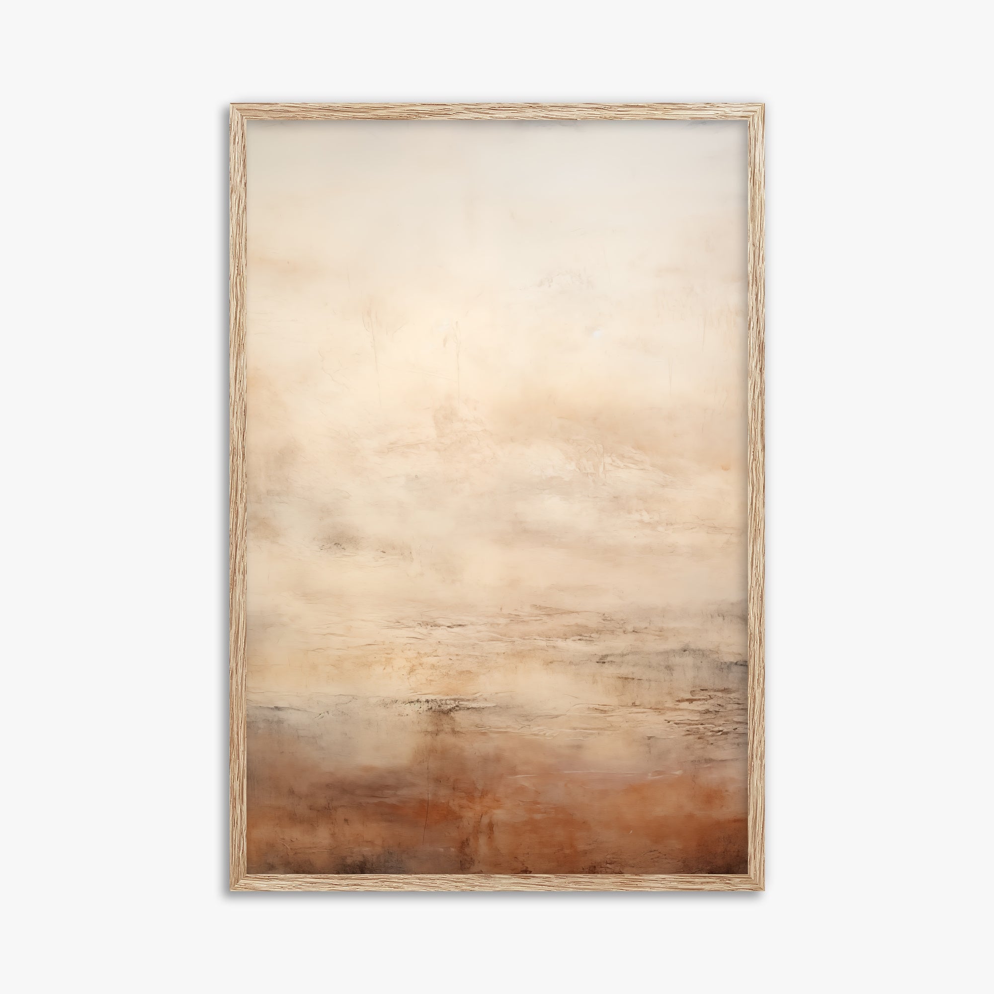 Silent Expanse, 61x91cm Framed Poster With Raw Oak Frame