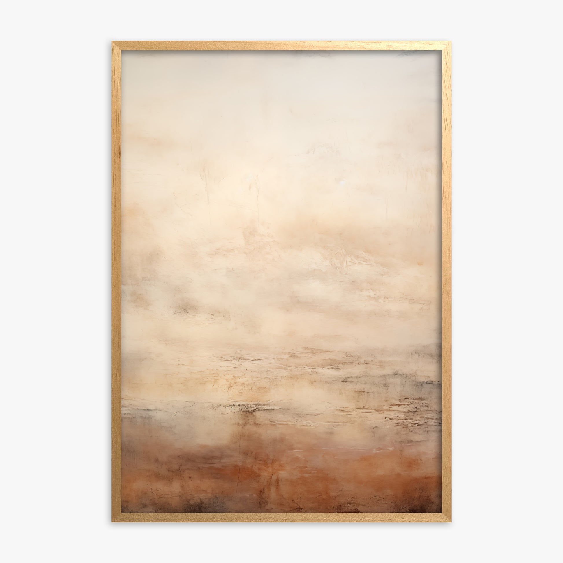 Silent Expanse, Oak Framed Poster With Oak Frame