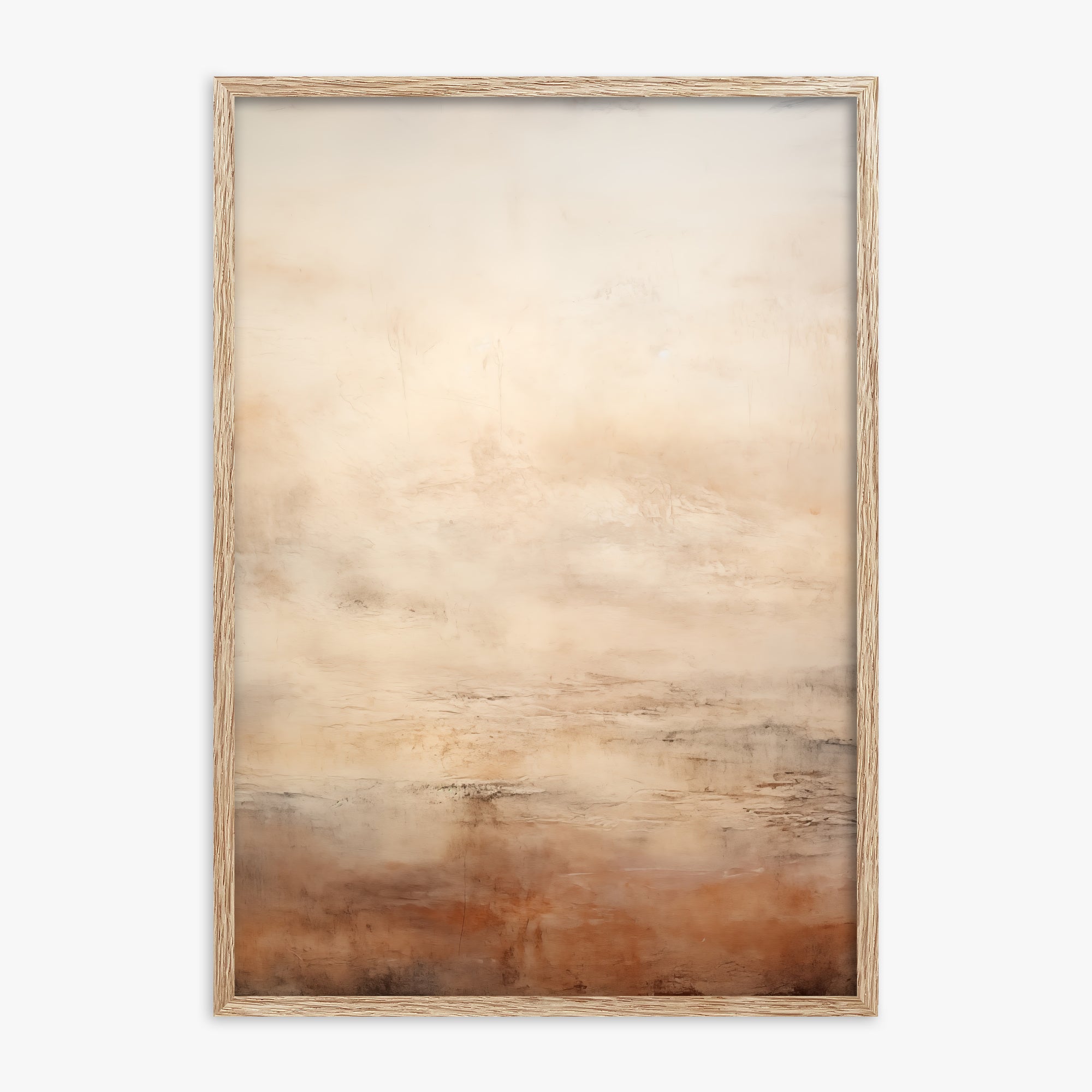 Silent Expanse, 70x100cm Framed Poster With Raw Oak Frame