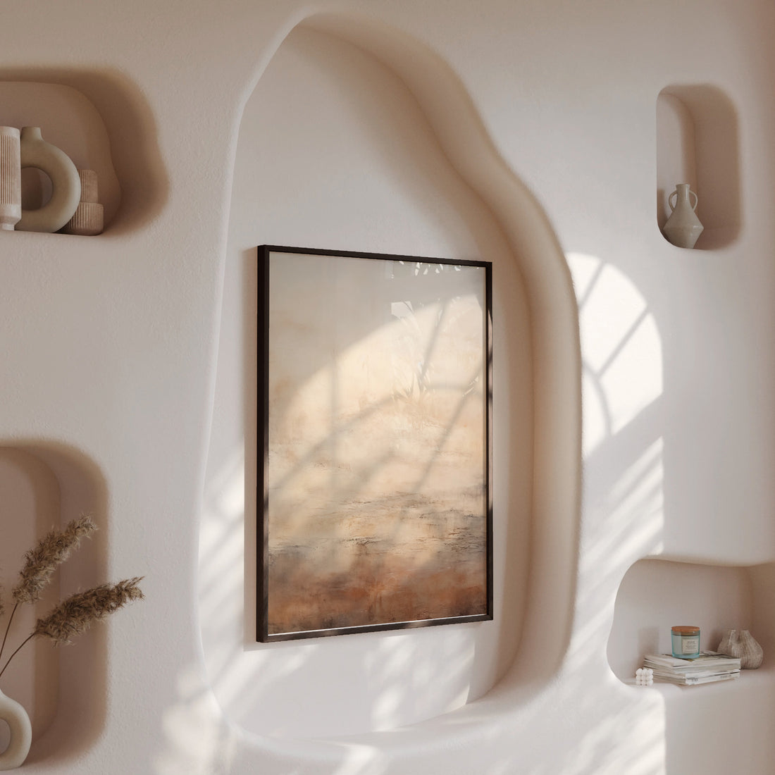 Silent Expanse, 50x70cm Framed Poster With Black Frame