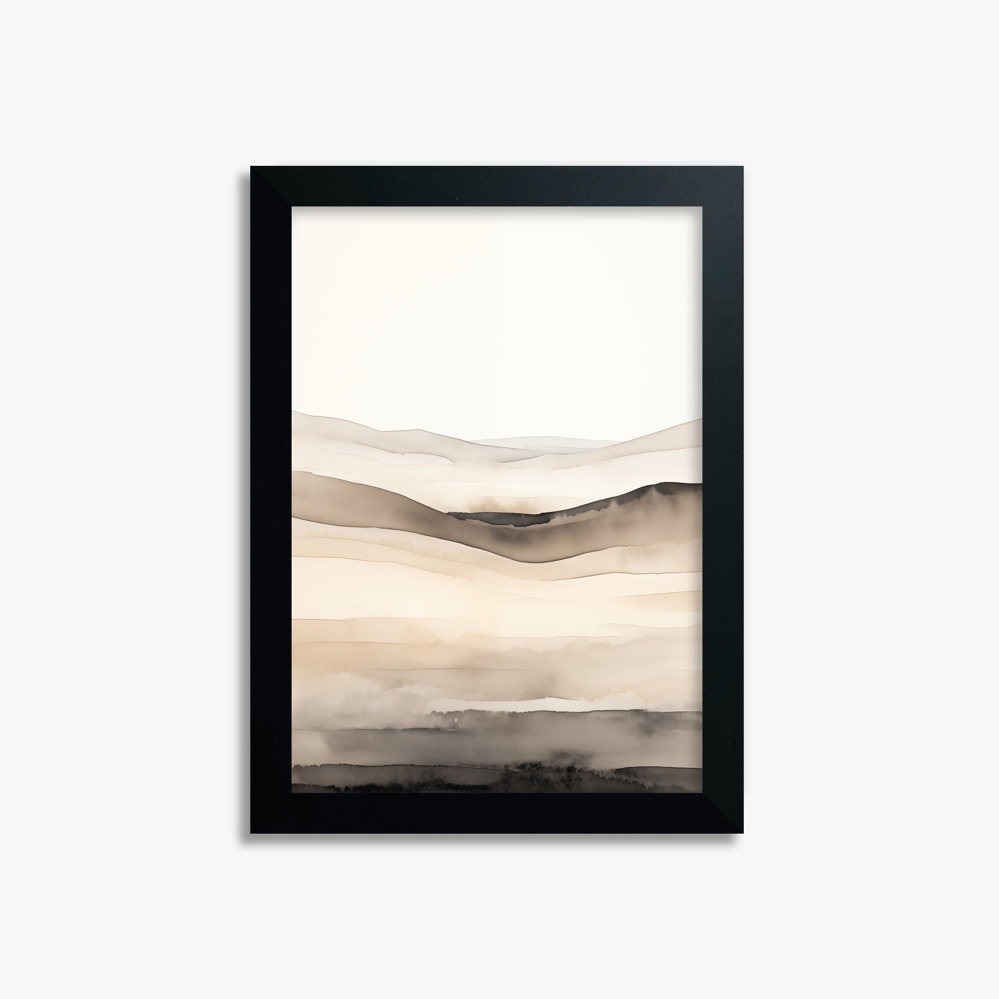 Horizonal Echo, 21x30cm Framed Poster With Black Frame