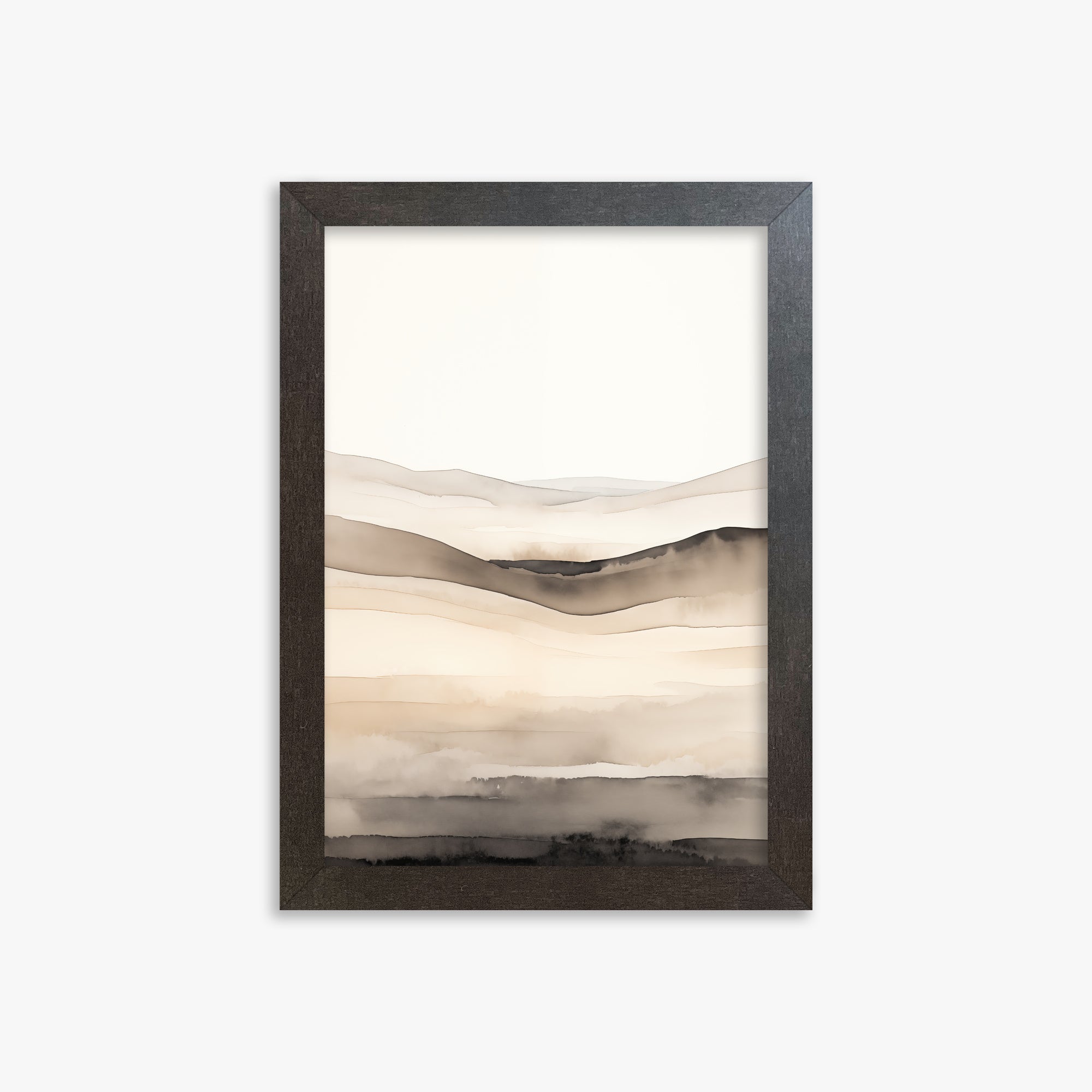 Horizonal Echo, 21x30cm Framed Poster With Espresso Frame