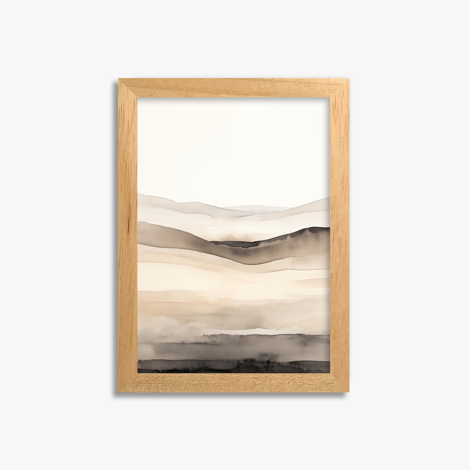 Horizonal Echo, 21x30cm Framed Poster With Oak Frame