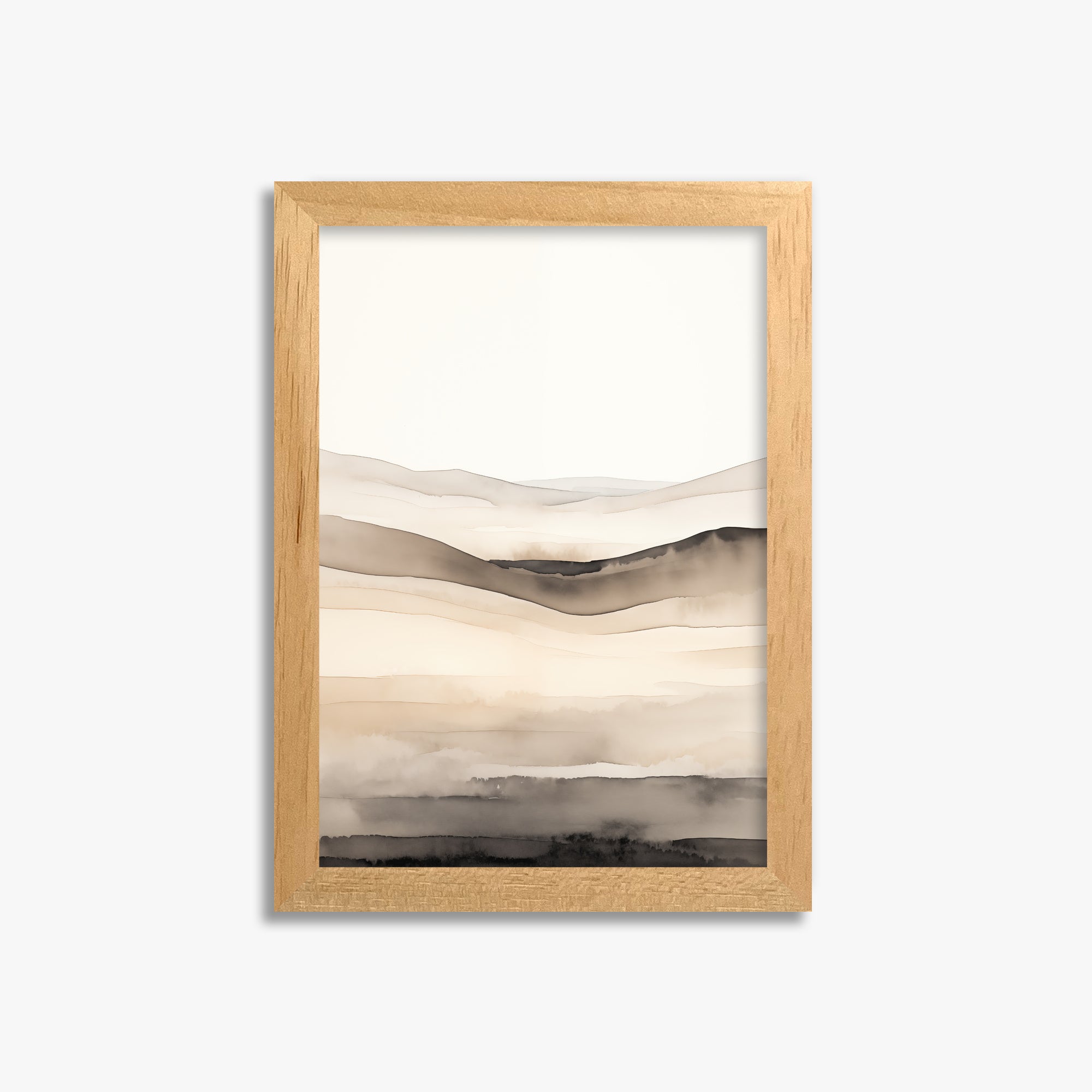 Horizonal Echo, 21x30cm Framed Poster With Oak Frame