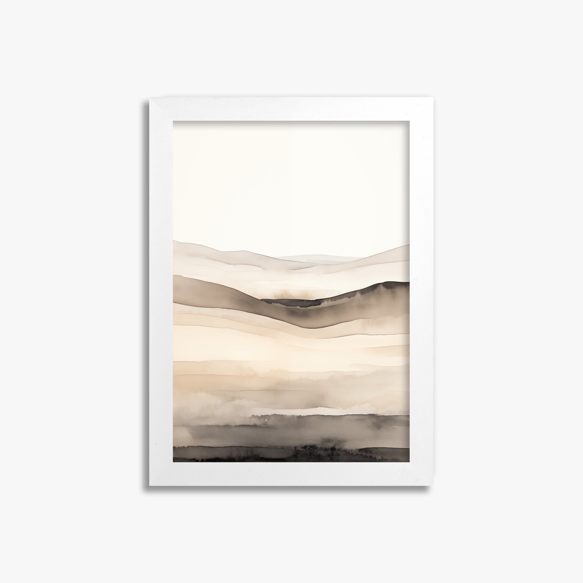 Horizonal Echo, 21x30cm Framed Poster With White Frame