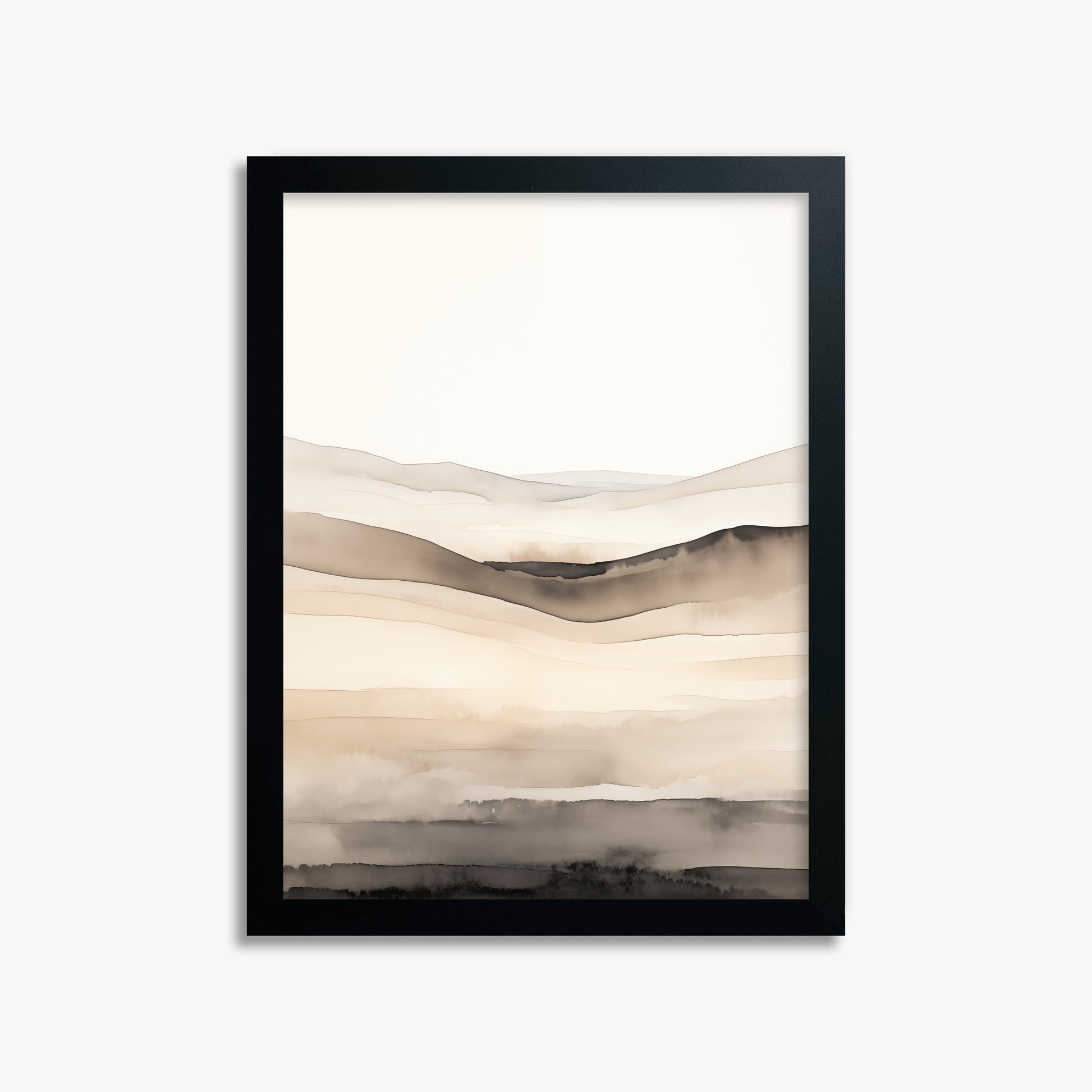 Horizonal Echo, 30x40cm Framed Poster With Black Frame