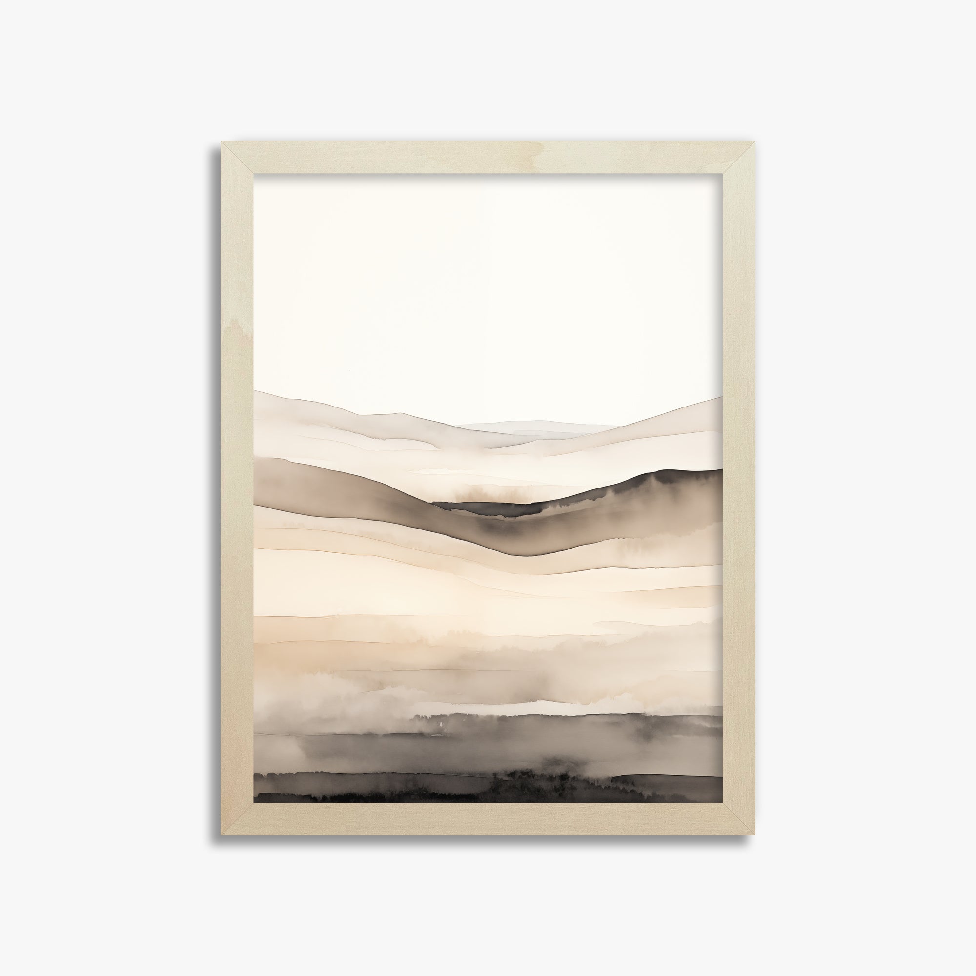 Horizonal Echo, 30x40cm Framed Poster With Lime Wood Frame