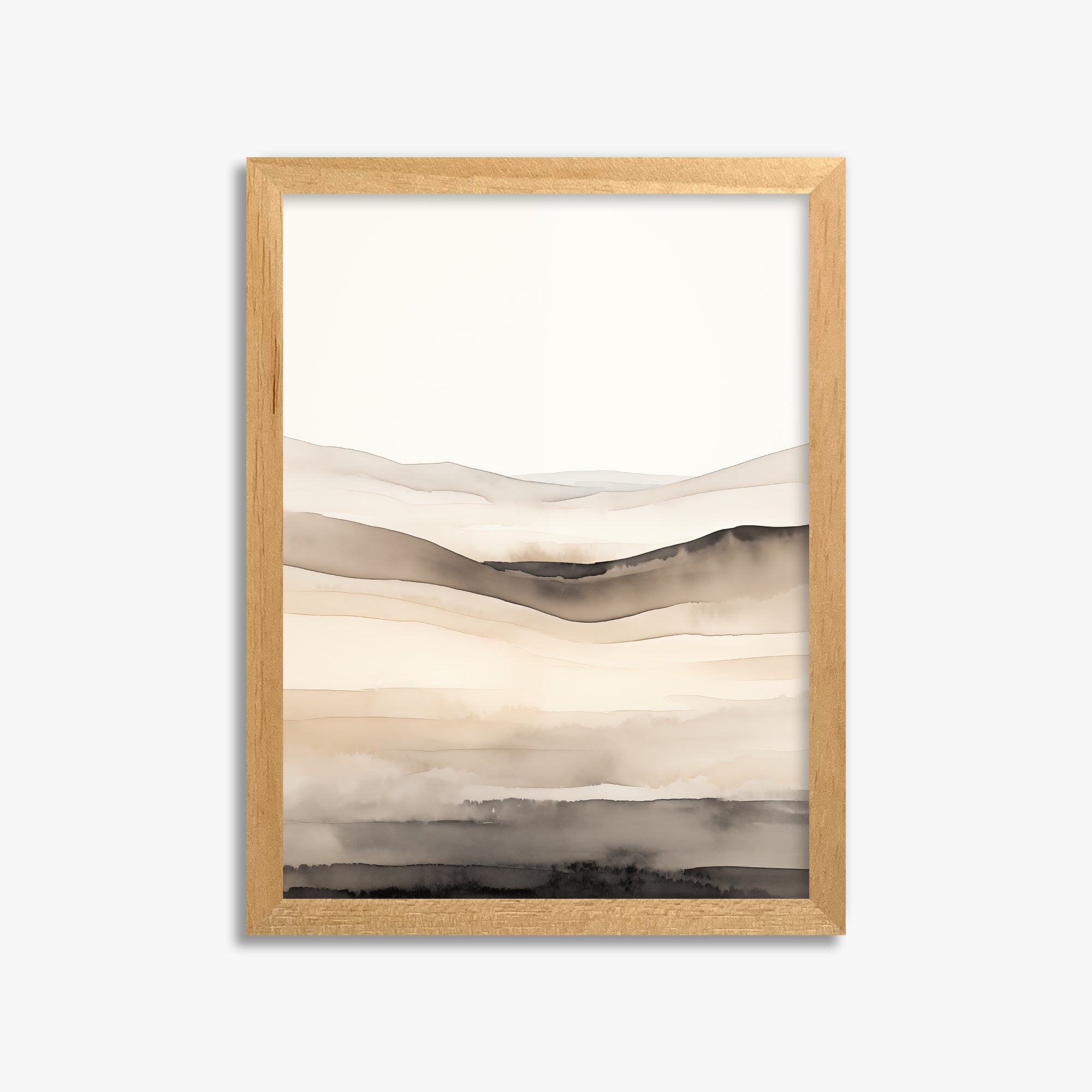 Horizonal Echo, 30x40cm Framed Poster With Oak Frame