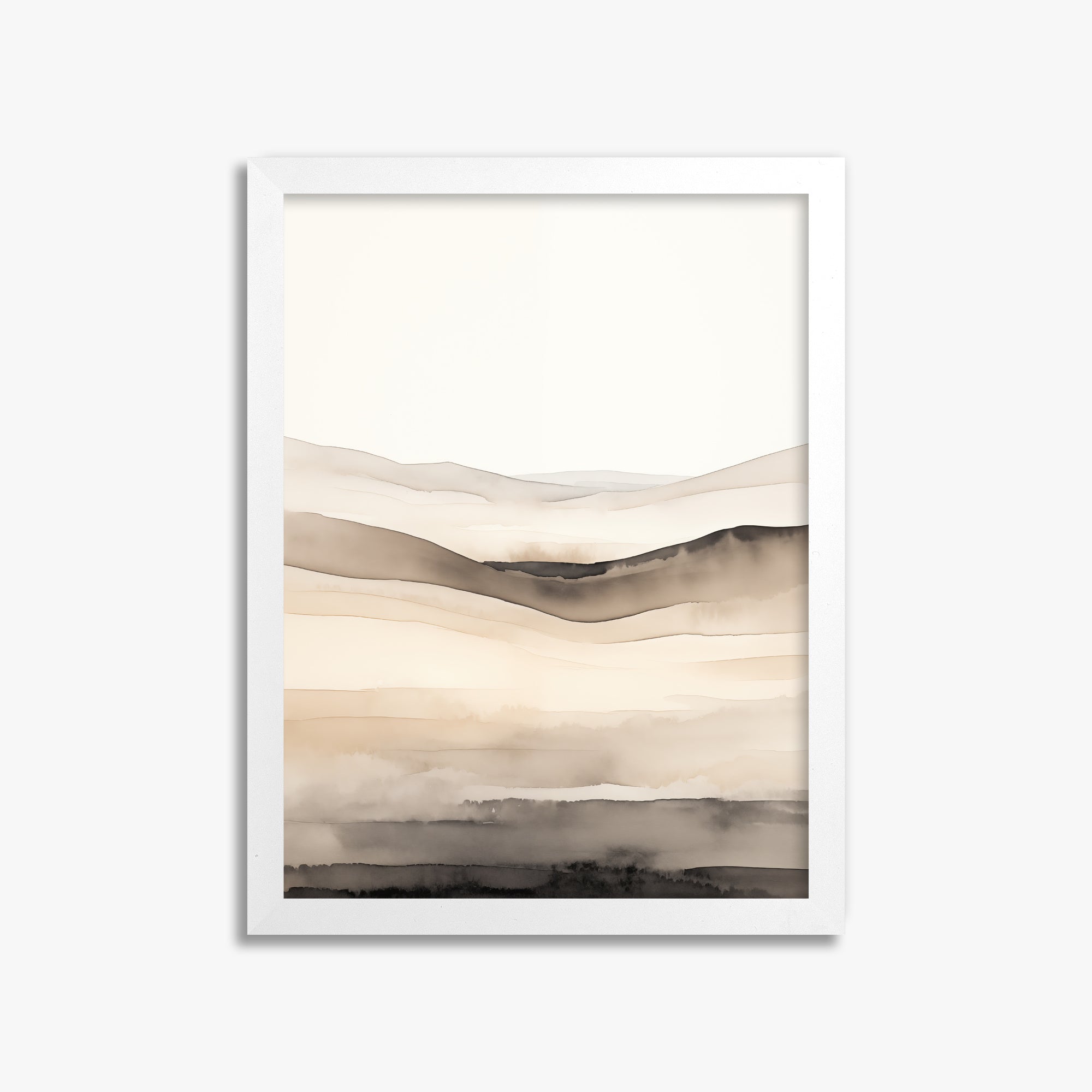 Horizonal Echo, 30x40cm Framed Poster With White Frame