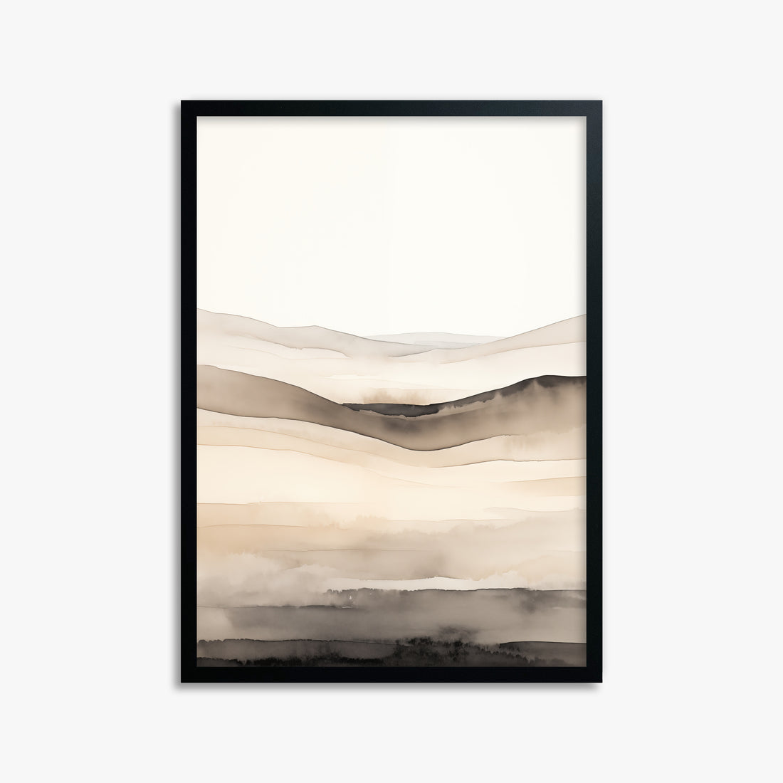 Horizonal Echo, 50x70cm Framed Poster With Black Frame