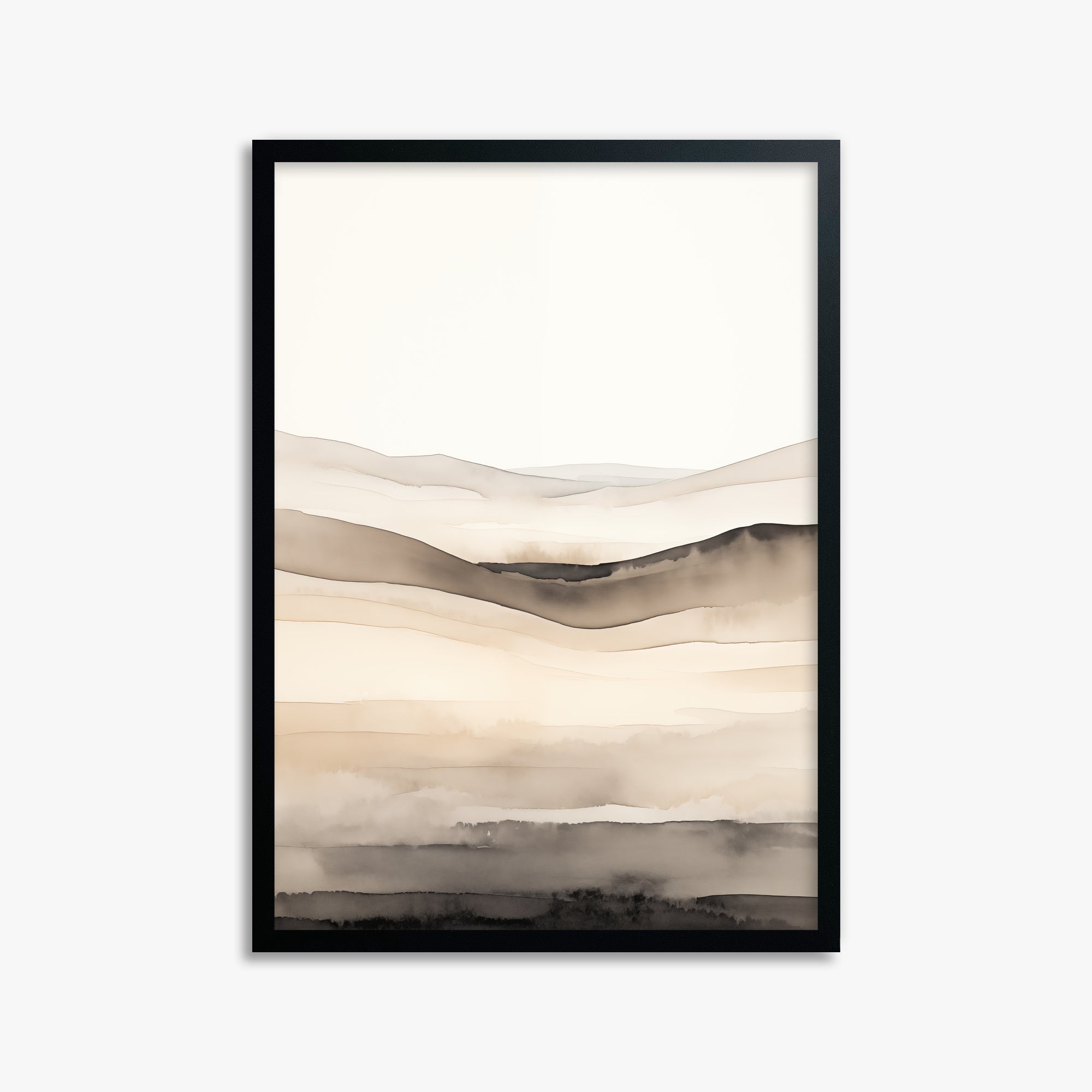 Horizonal Echo, 50x70cm Framed Poster With Black Frame