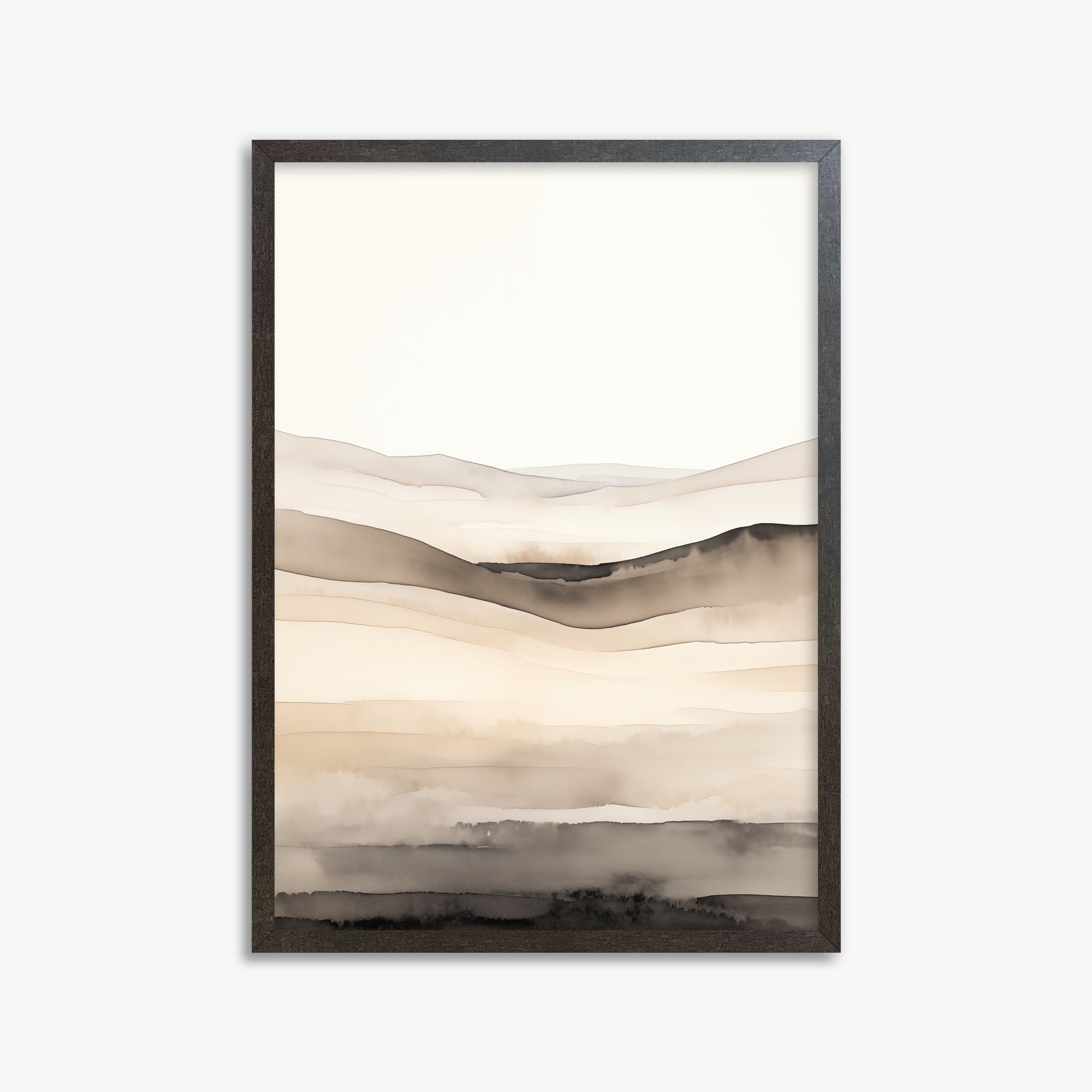 Horizonal Echo, 50x70cm Framed Poster With Espresso Frame