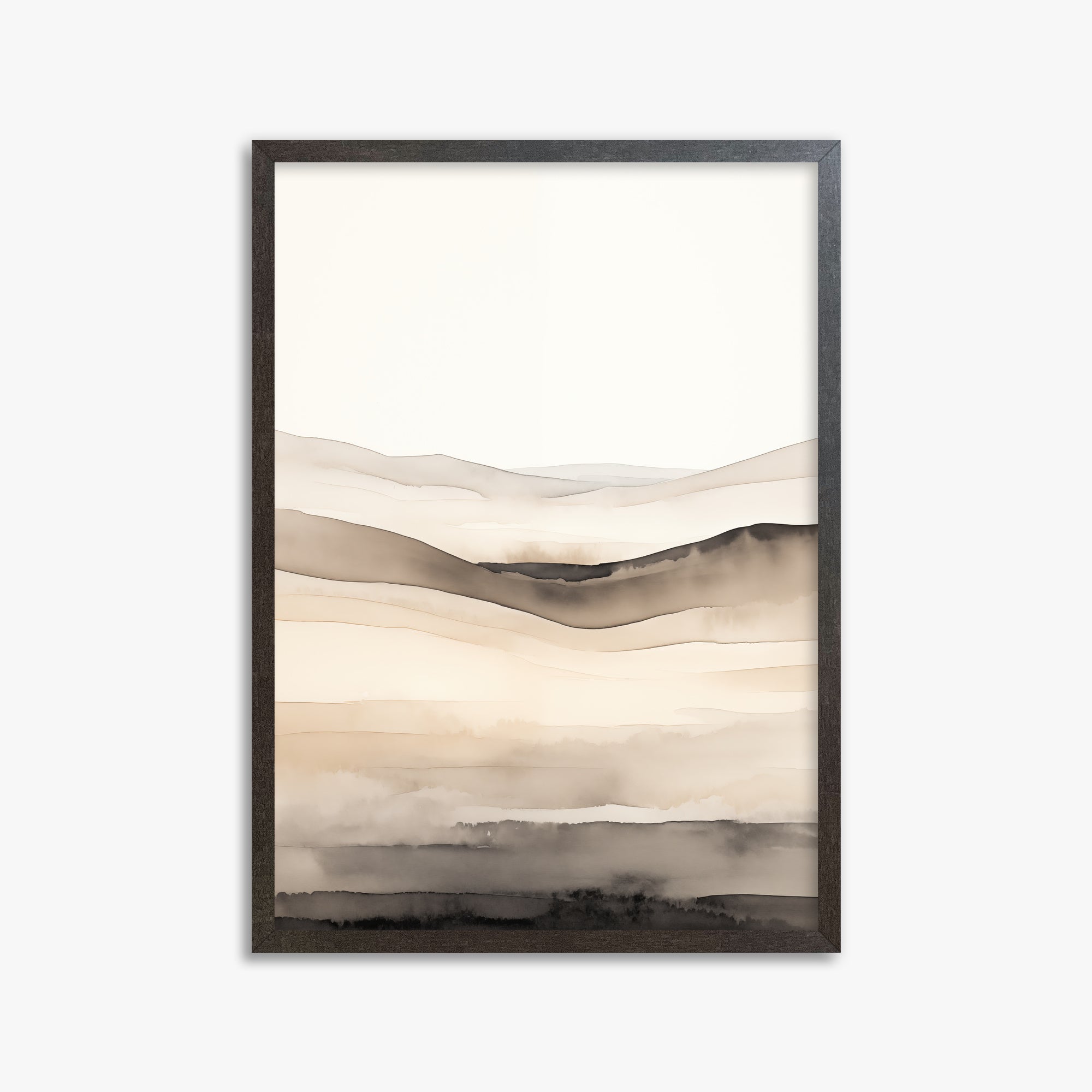 Horizonal Echo, 50x70cm Framed Poster With Espresso Frame