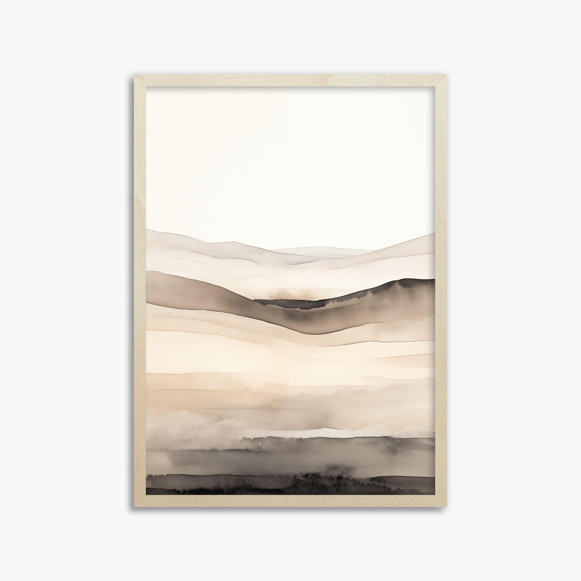 Horizonal Echo, 50x70cm Framed Poster With Lime Wood Frame