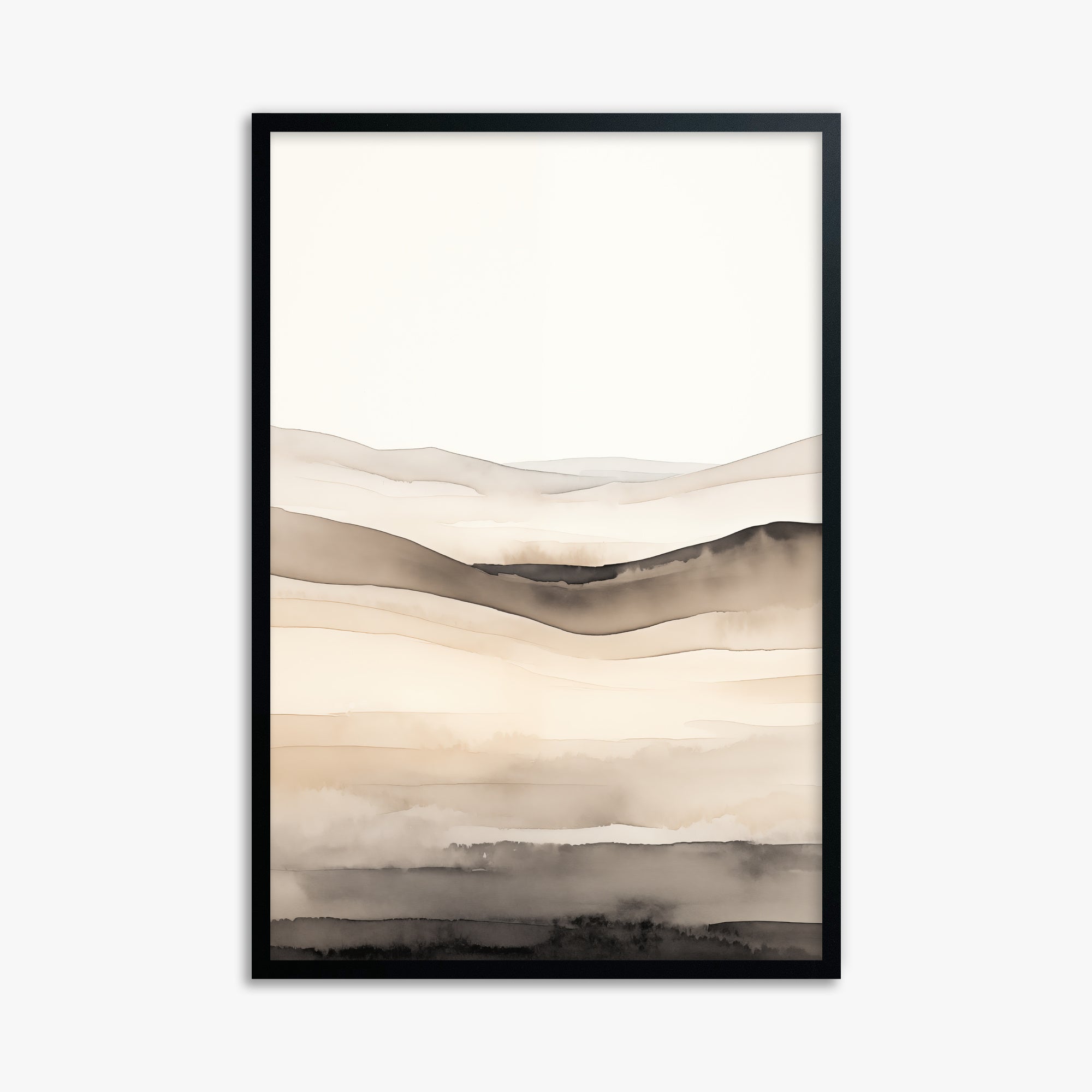 Horizonal Echo, 61x91cm Framed Poster With Black Frame