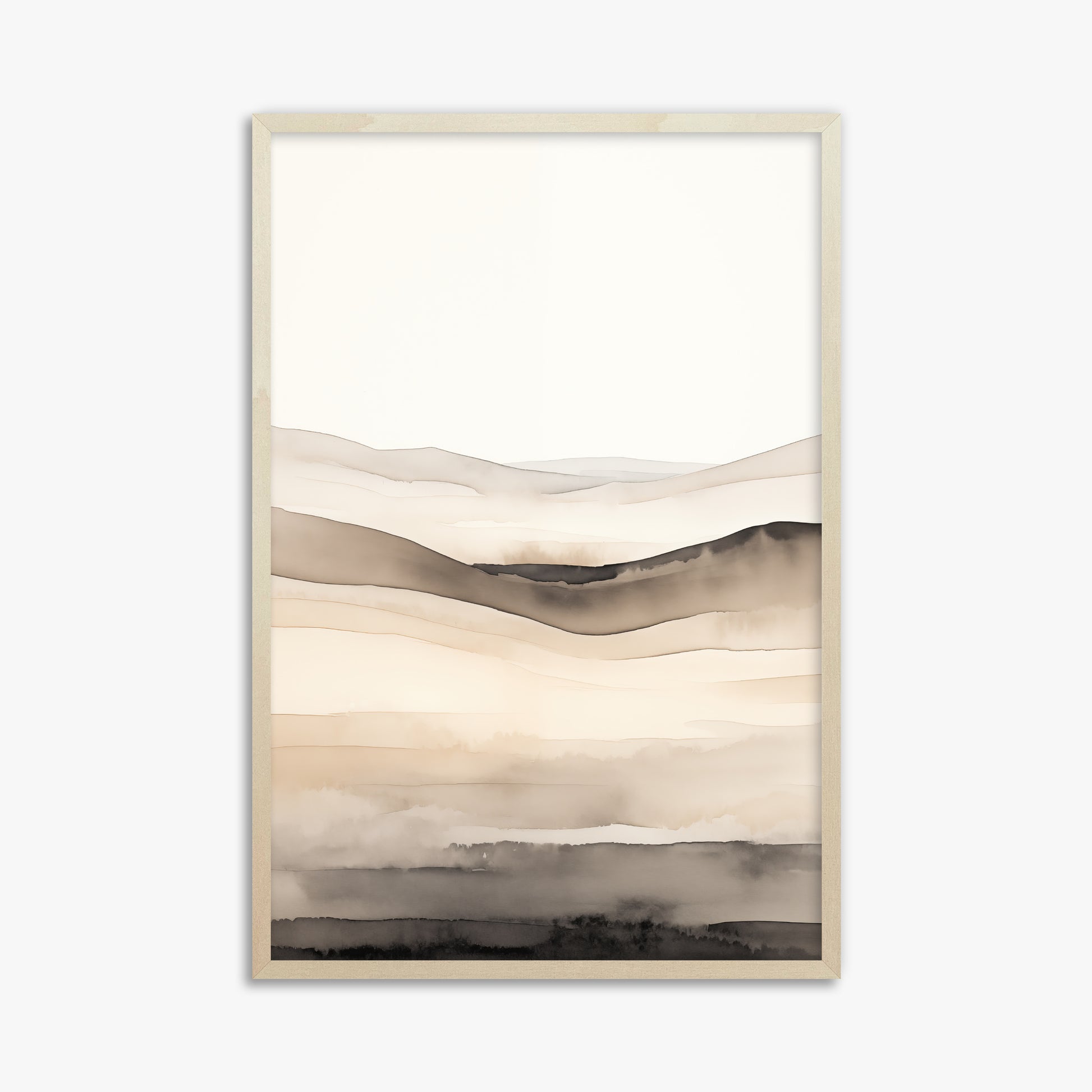 Horizonal Echo, 61x91cm Framed Poster With Lime Wood Frame