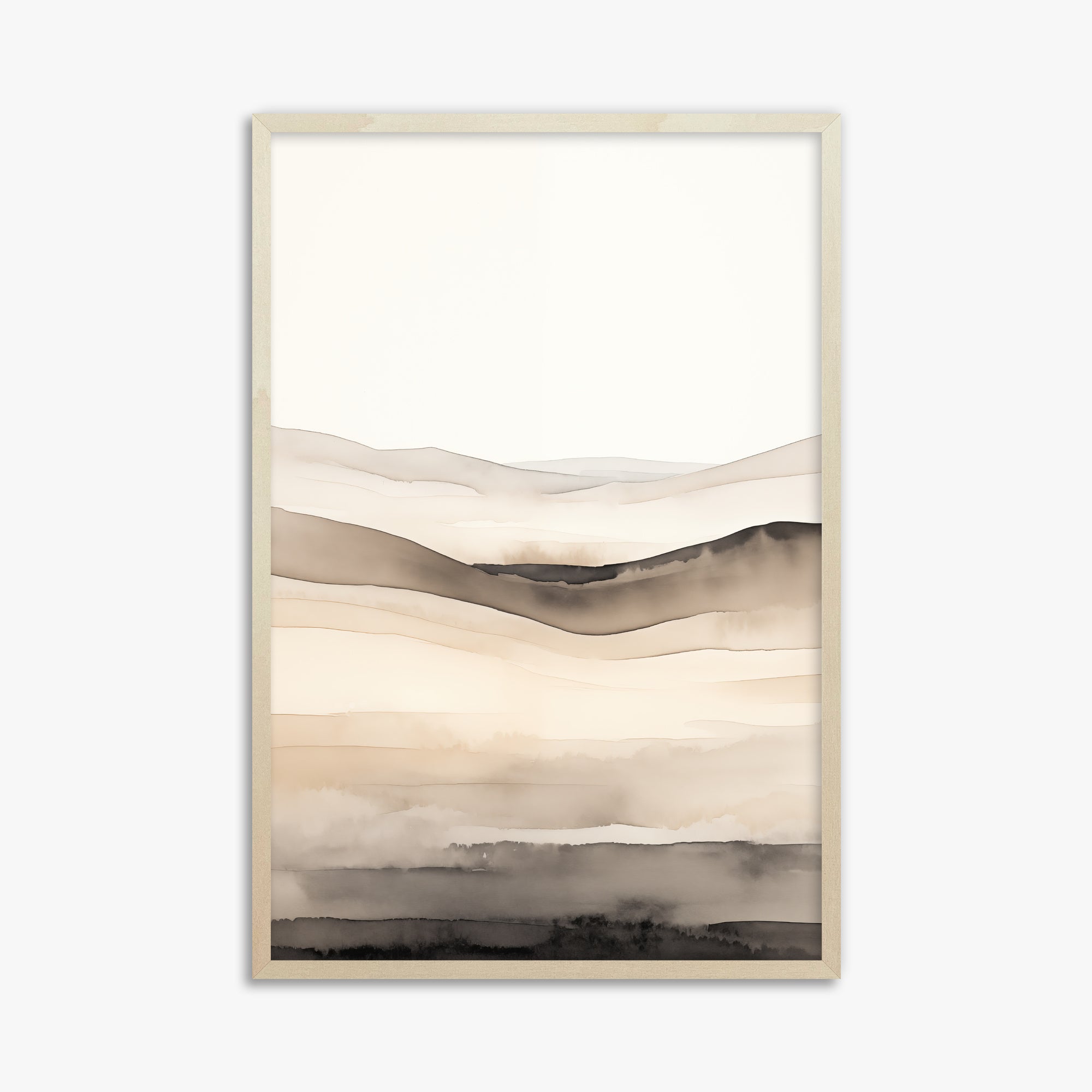 Horizonal Echo, 61x91cm Framed Poster With Lime Wood Frame