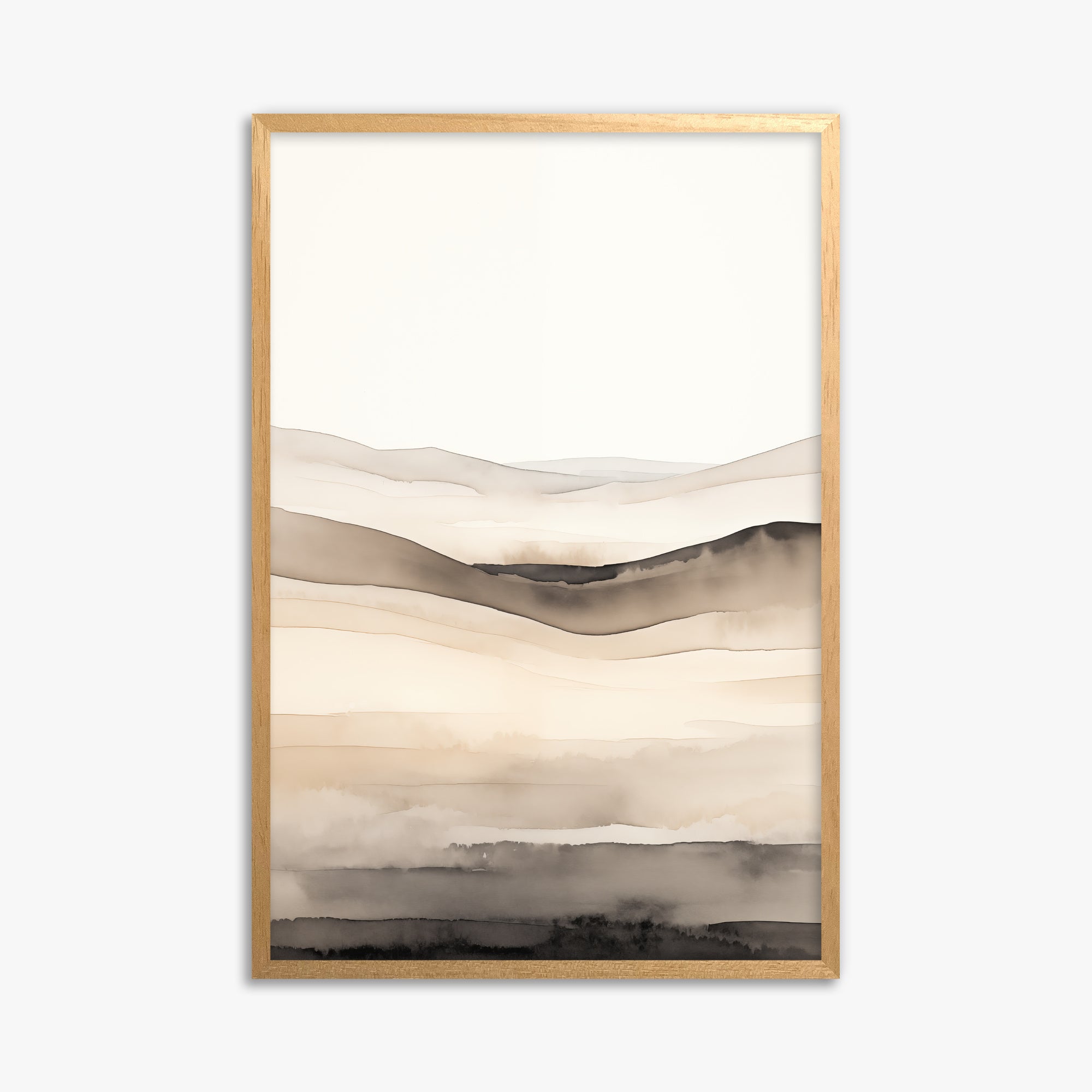 Horizonal Echo, 61x91cm Framed Poster With Oak Frame