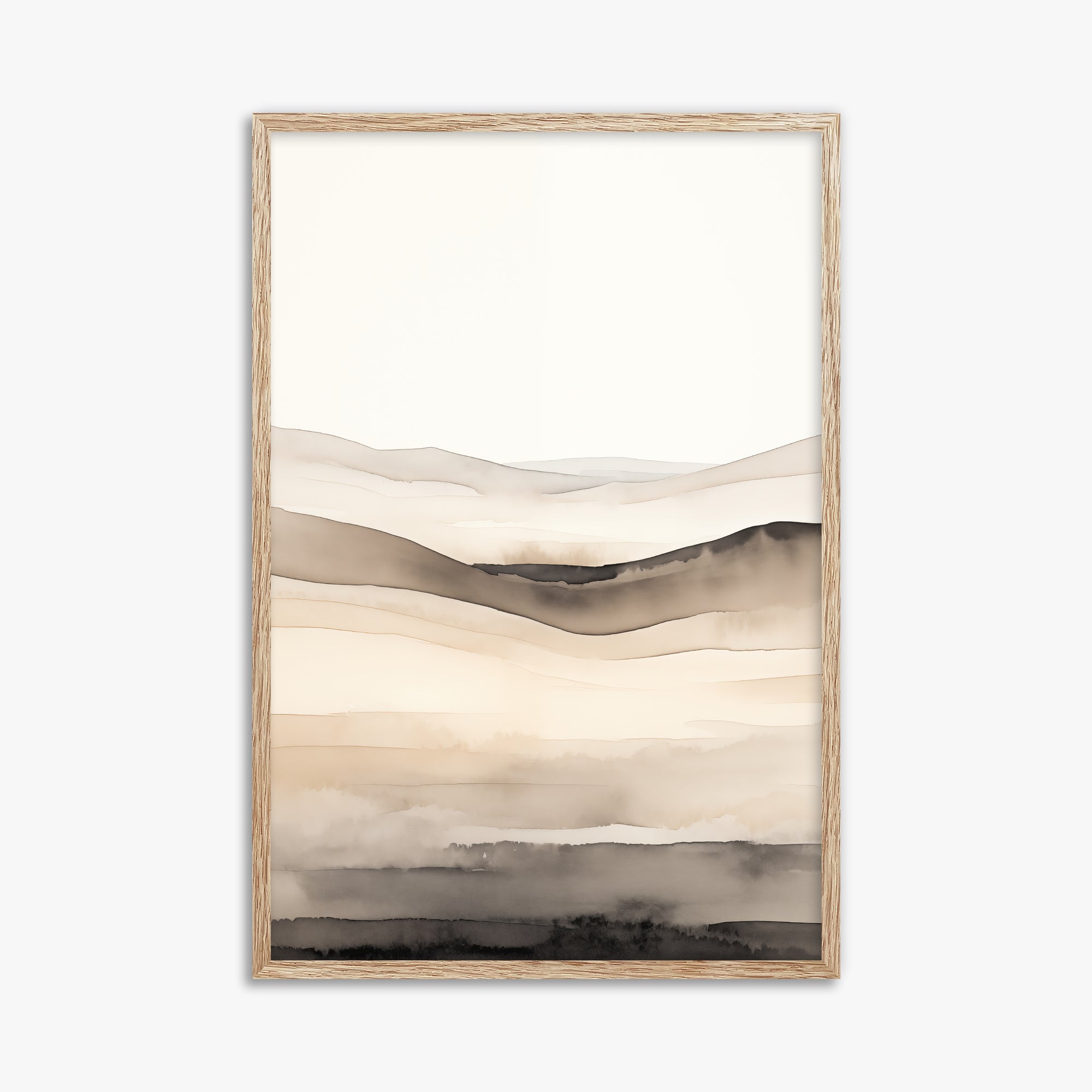 Horizonal Echo, 61x91cm Framed Poster With Raw Oak Frame