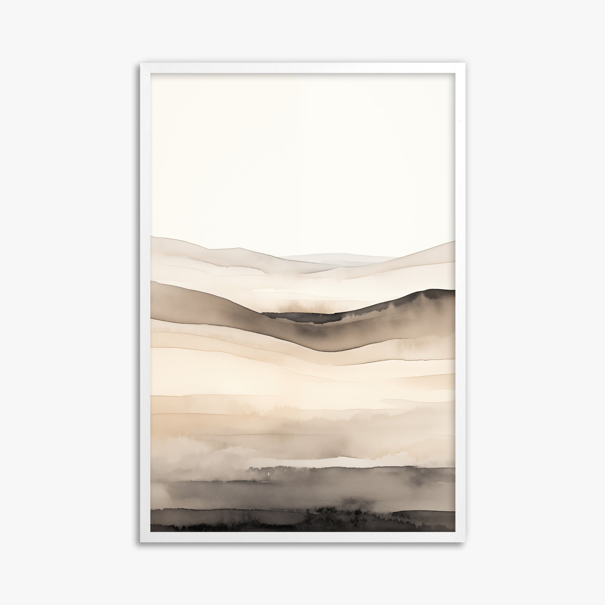 Horizonal Echo, 61x91cm Framed Poster With White Frame