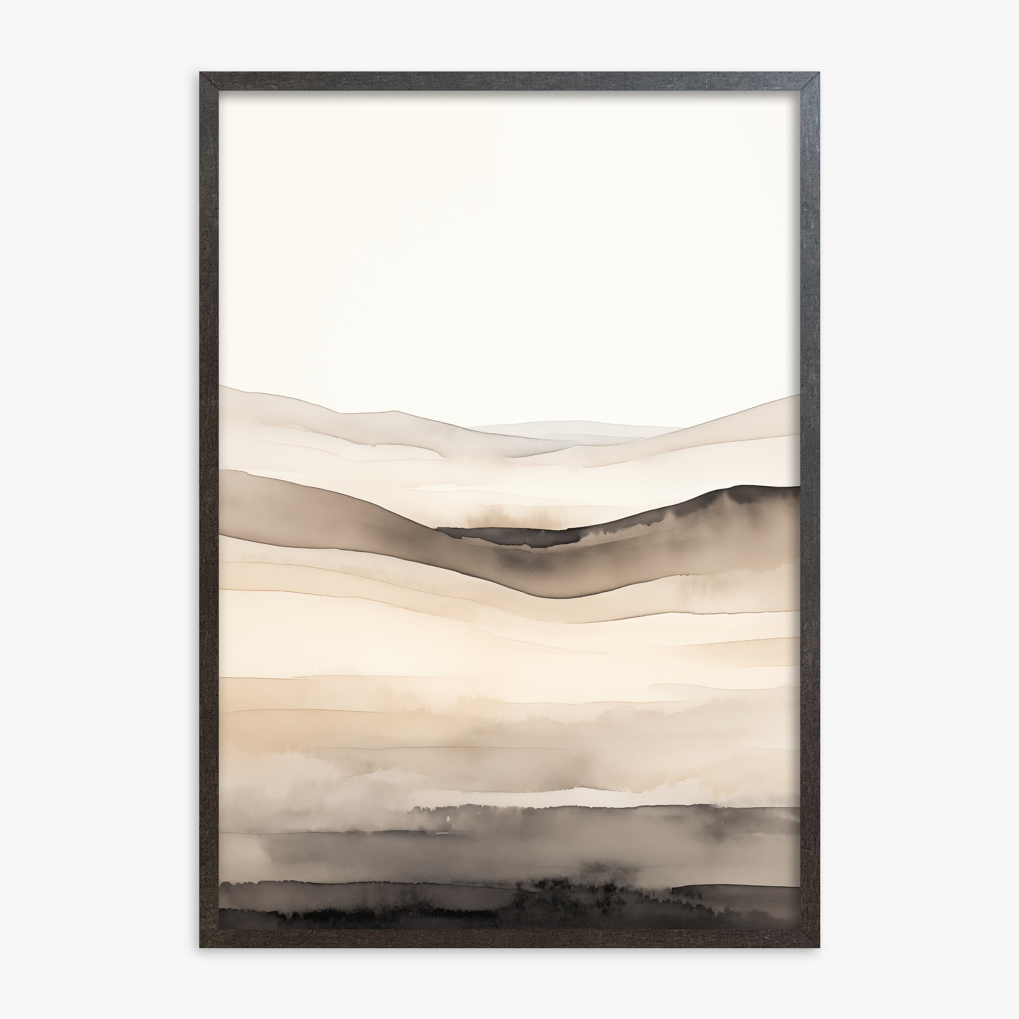 Horizonal Echo, 70x100cm Framed Poster With Espresso Frame