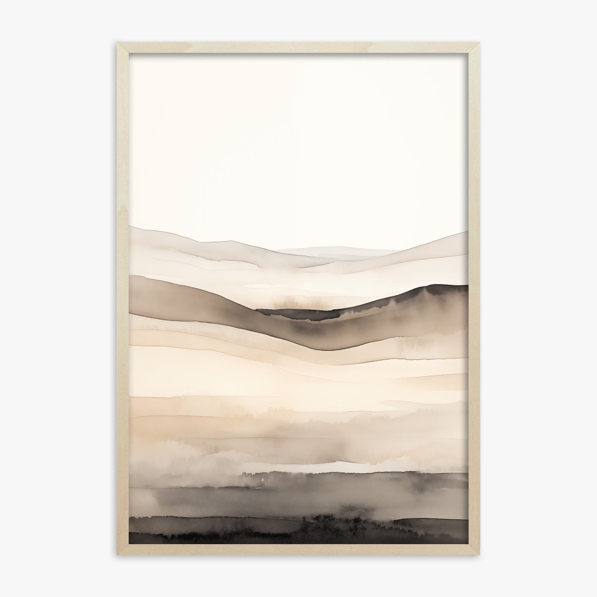 Horizonal Echo, 70x100cm Framed Poster With Lime Wood Frame