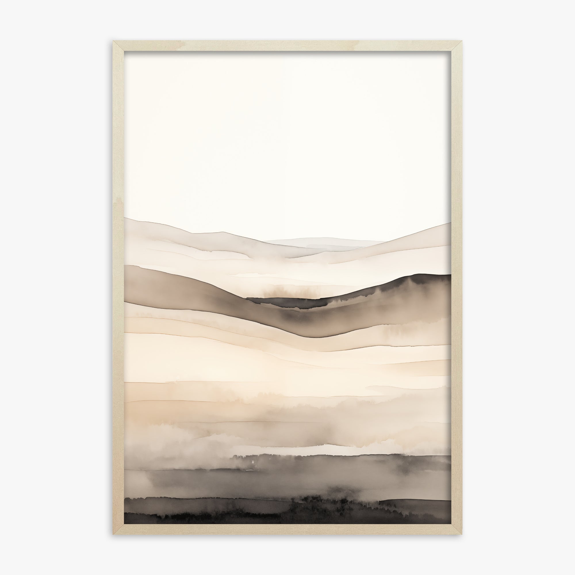 Horizonal Echo, 70x100cm Framed Poster With Lime Wood Frame