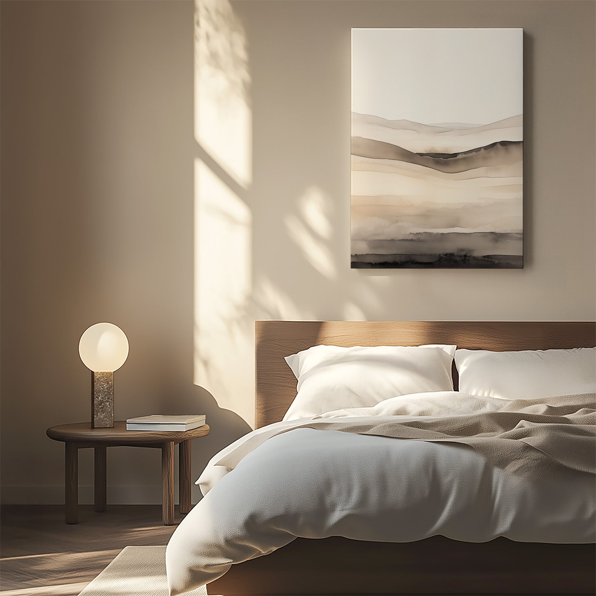Design Concept No. 55 for Horizonal Echo Modern Satin Canvas Poster Art