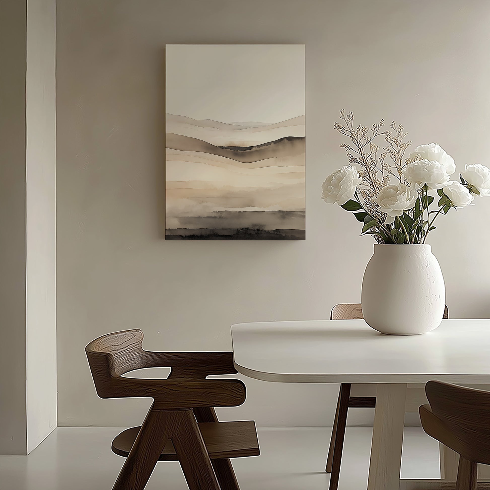 Design Concept No. 58 for Horizonal Echo Modern Satin Canvas Poster Art