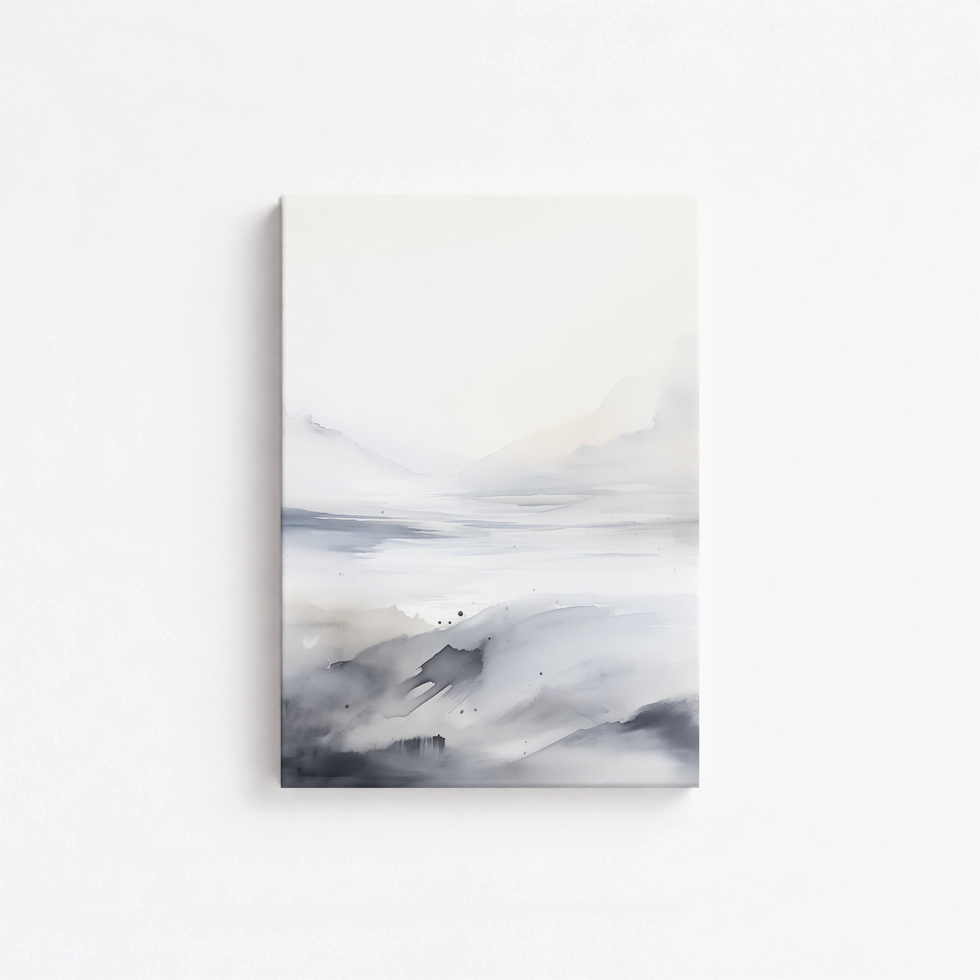Misty Horizon Whisper, 21x30cm Satin Canvas Poster