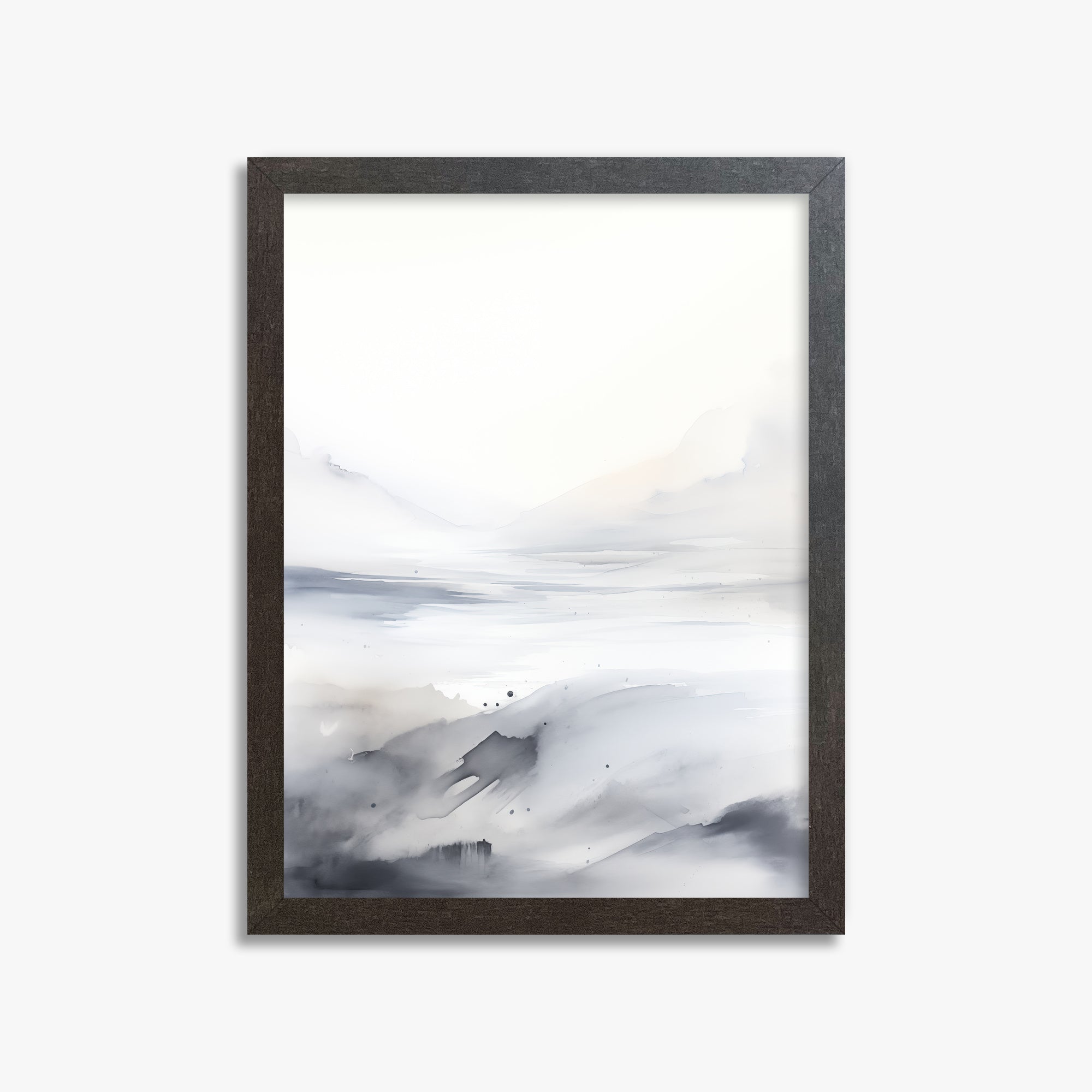 Misty Horizon Whisper, 30x40cm Framed Poster With Espresso Frame