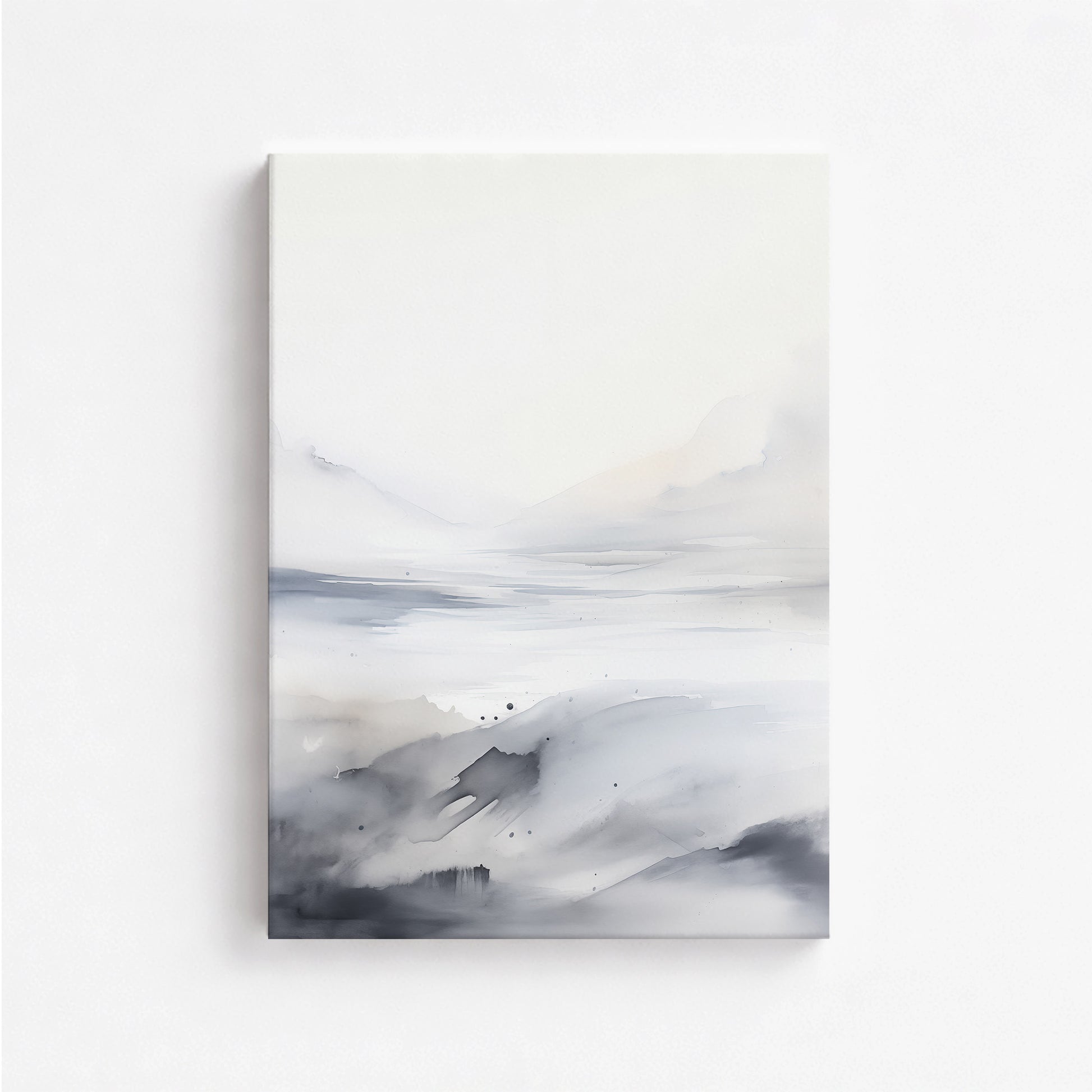Misty Horizon Whisper, 50x70cm Satin Canvas Poster