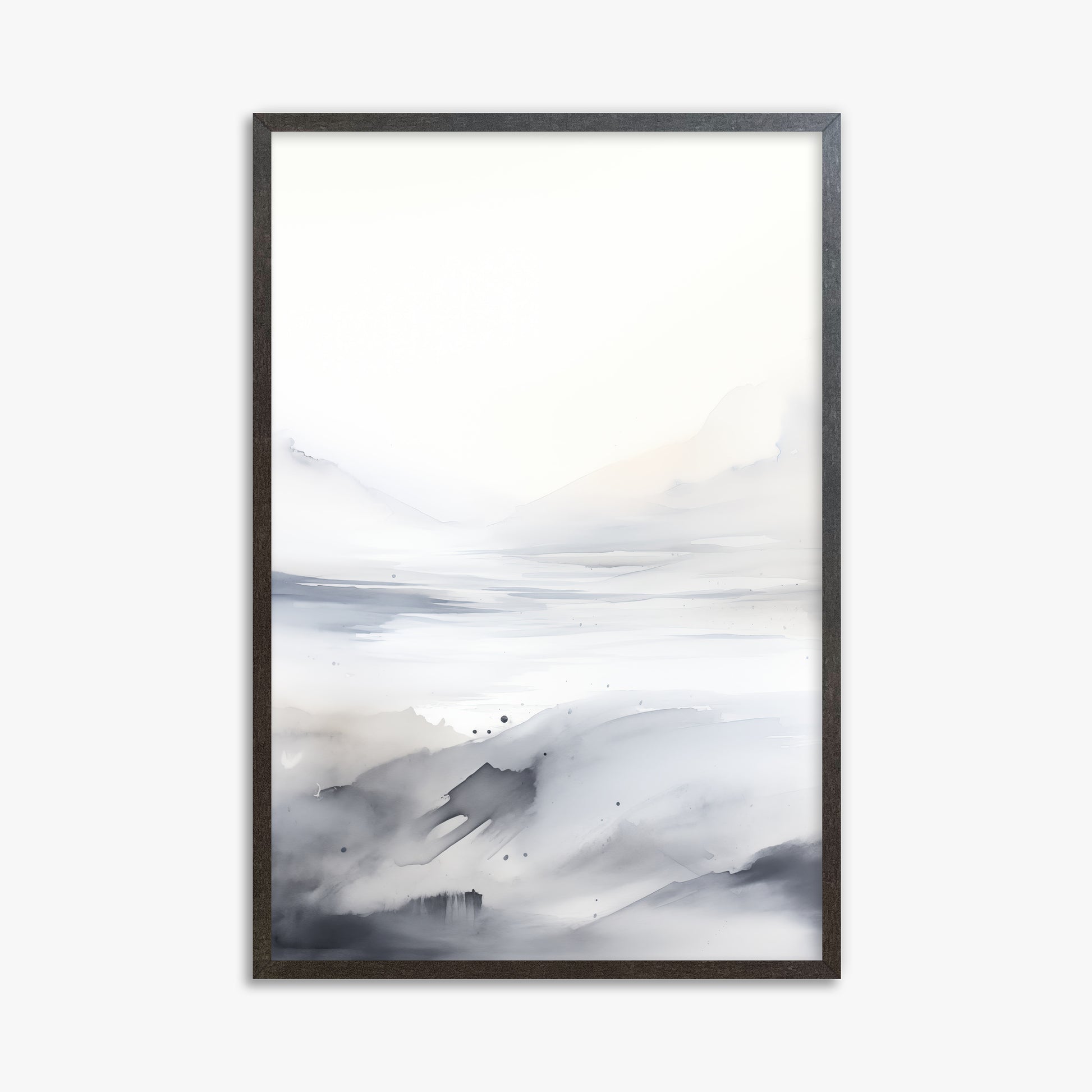 Misty Horizon Whisper, 61x91cm Framed Poster With Espresso Frame