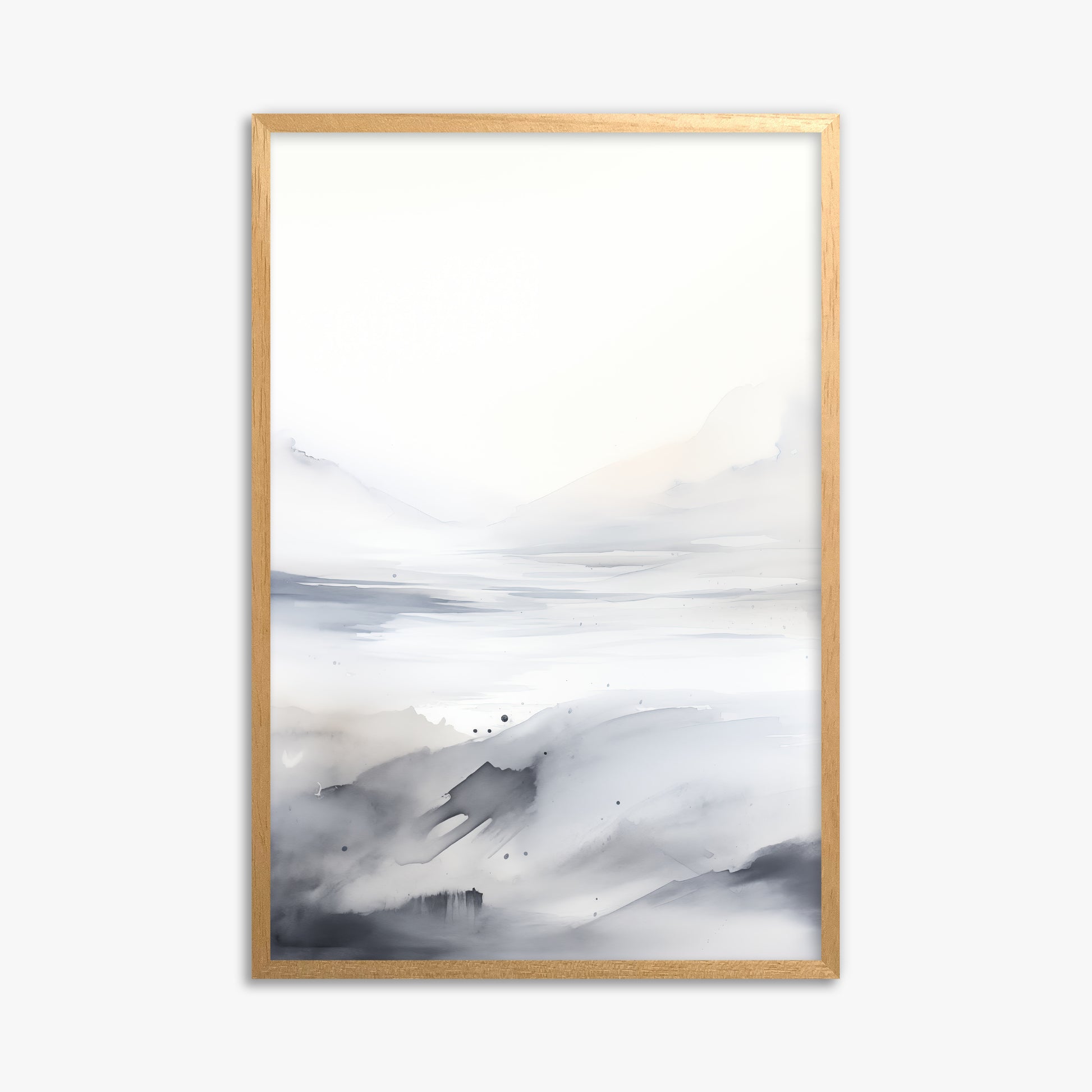 Misty Horizon Whisper, 61x91cm Framed Poster With Oak Frame