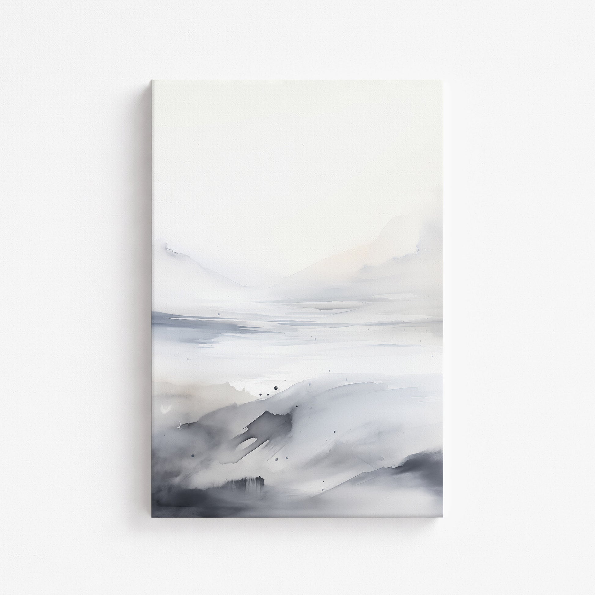 Misty Horizon Whisper, 61x91cm Satin Canvas Poster