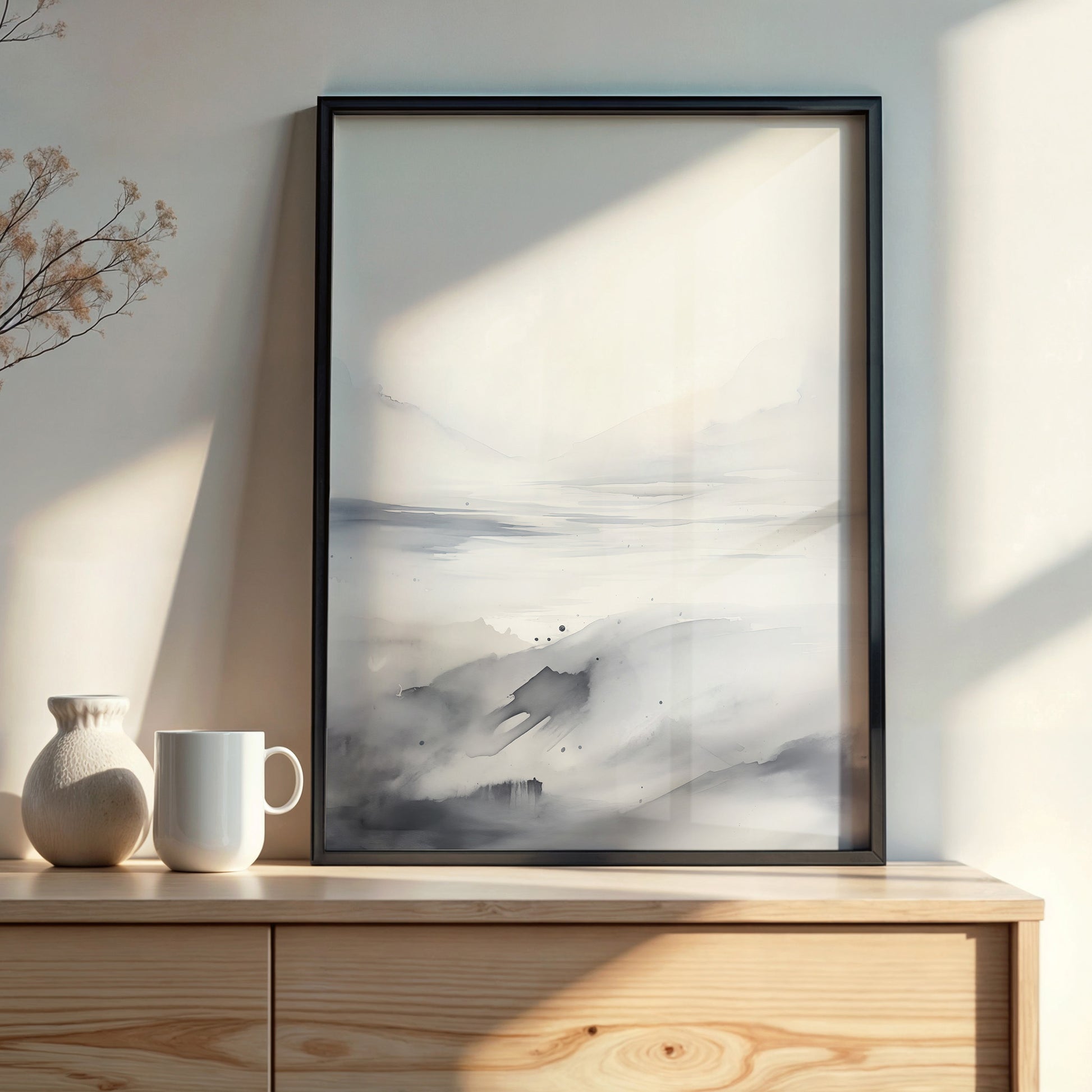 Design Concept No. 22 for Misty Horizon Whisper Modern Poster Art