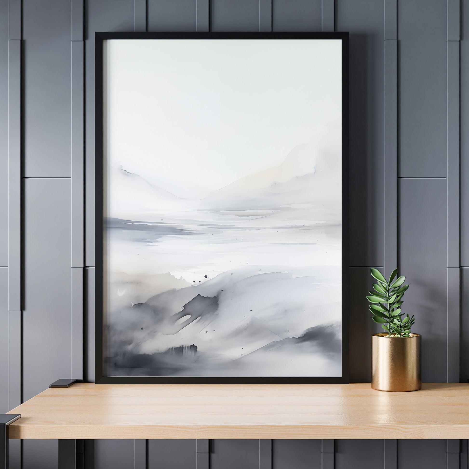 Design Concept No. 24 for Misty Horizon Whisper Modern Poster Art