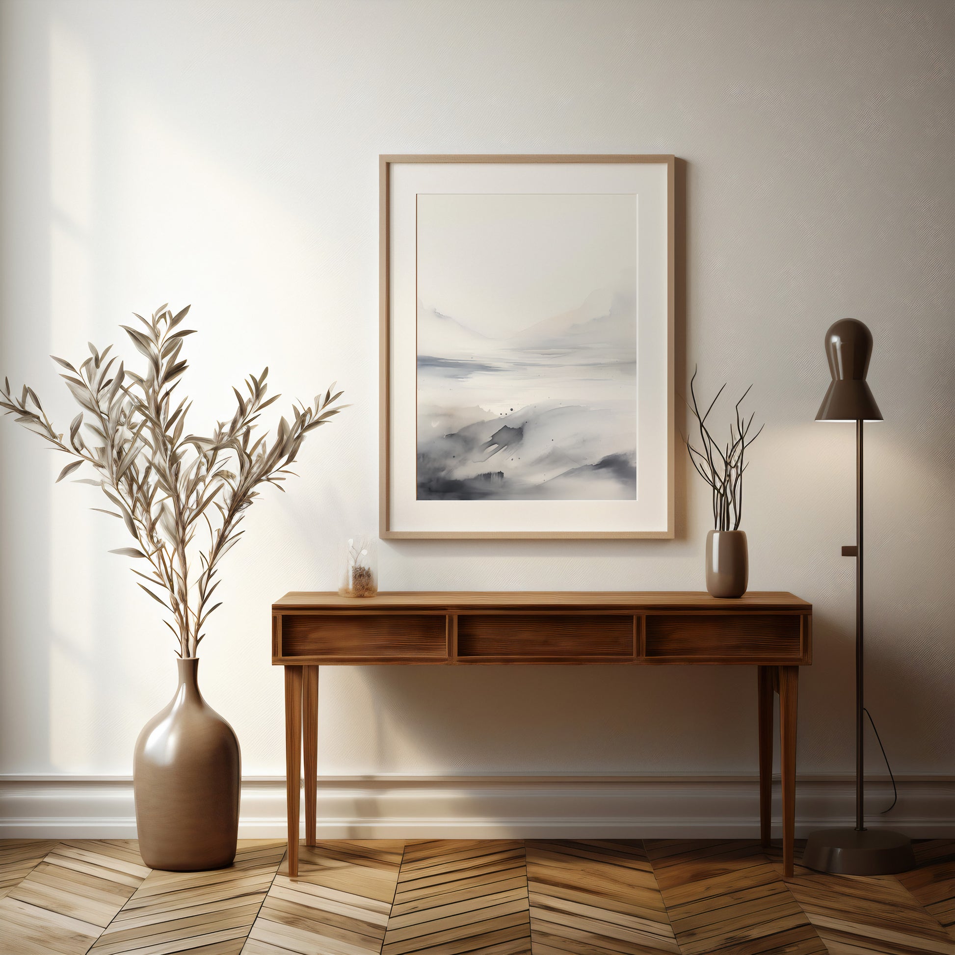 Design Concept No. 37 for Misty Horizon Whisper Modern Poster Art