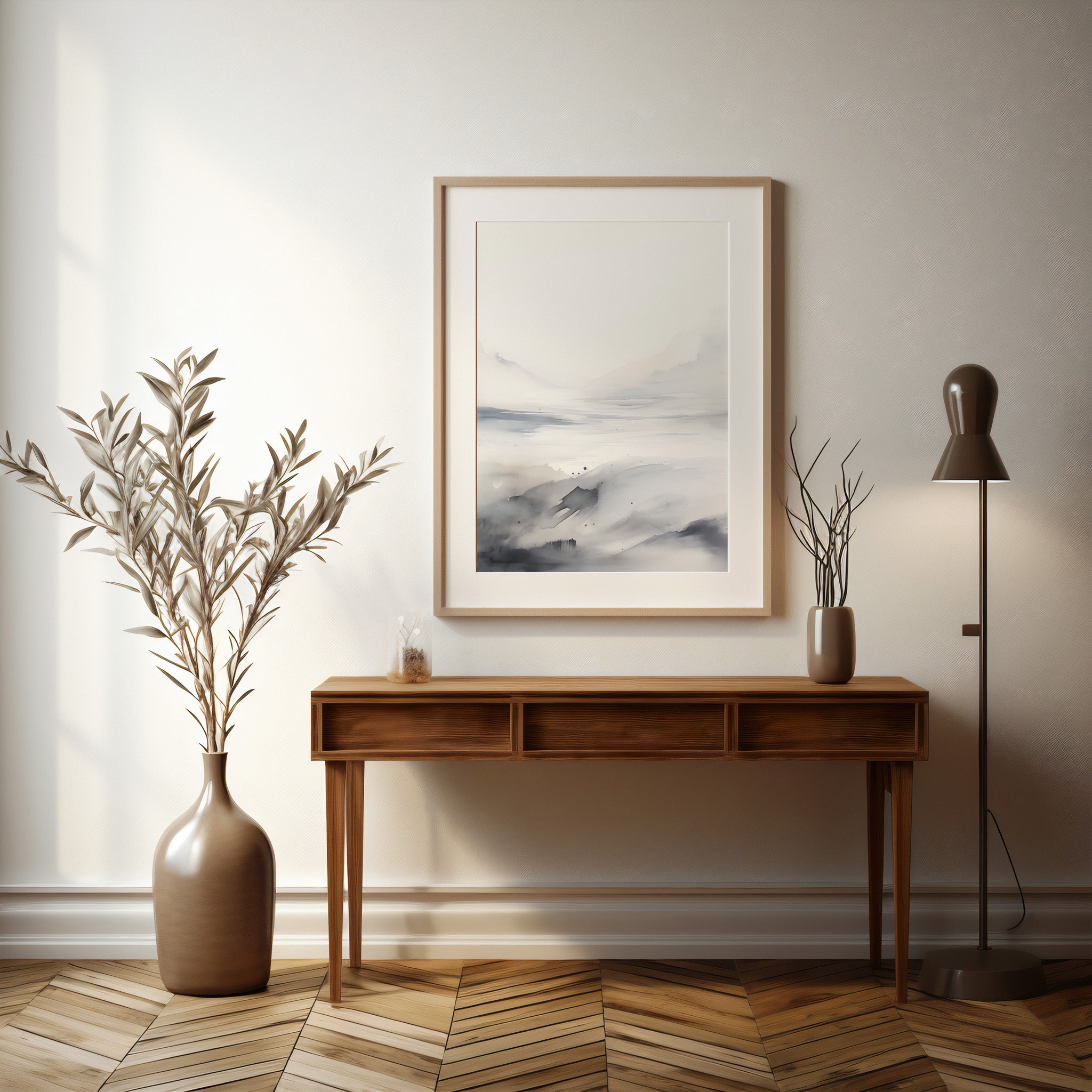 Design Concept No. 37 for Misty Horizon Whisper Modern Poster Art
