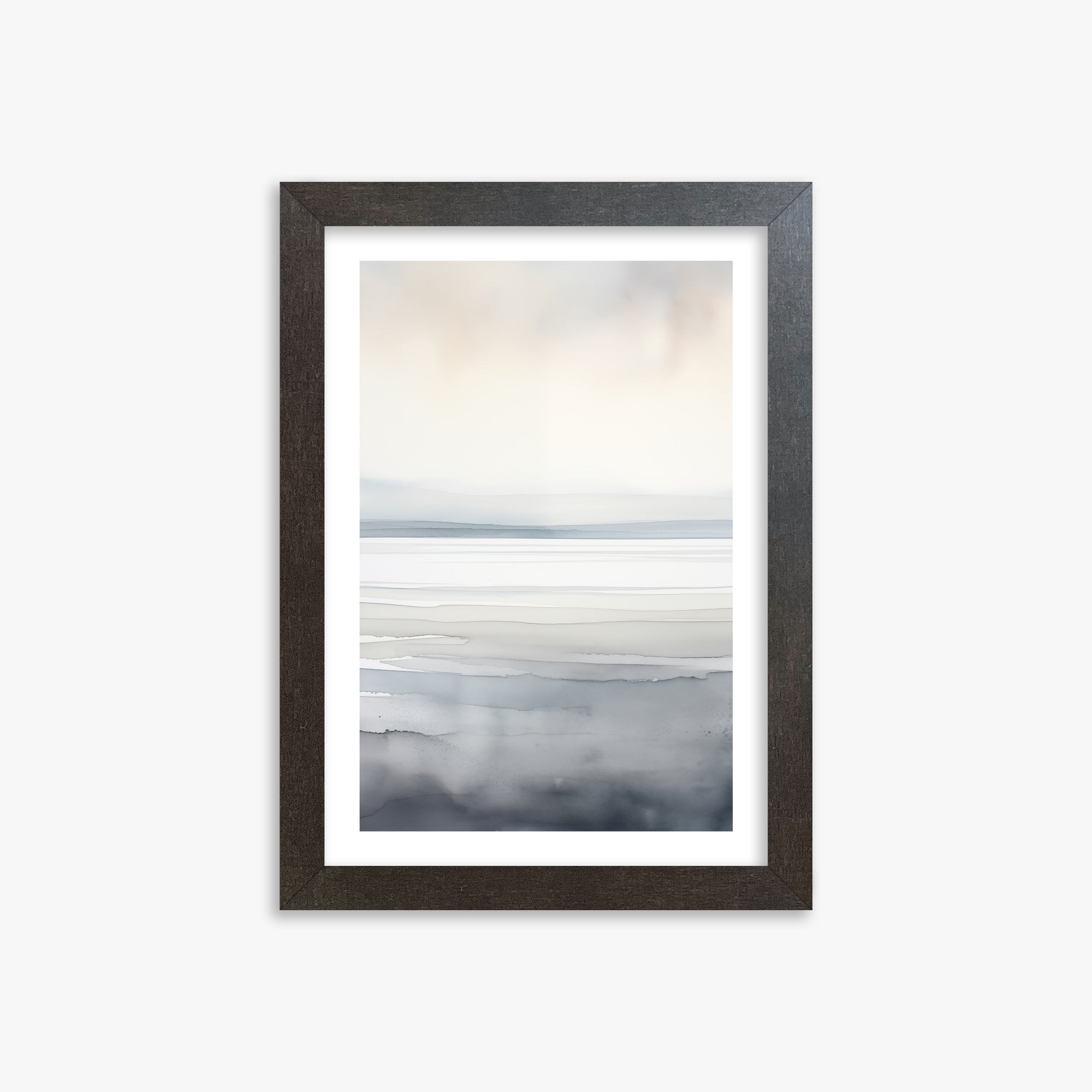 Whisper Beach, 21x30cm Framed Poster With Espresso Frame