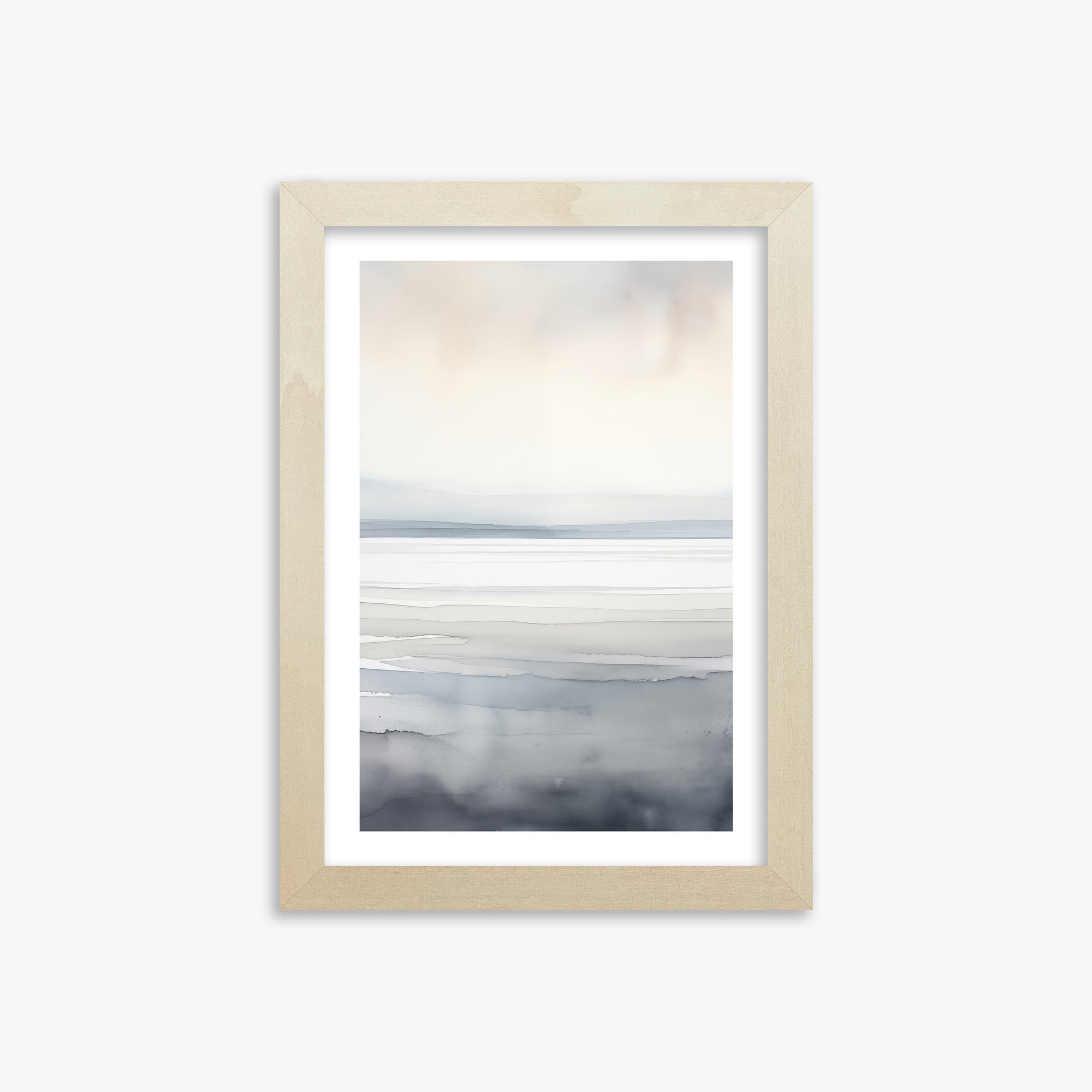 Whisper Beach, 21x30cm Framed Poster With Lime Wood Frame