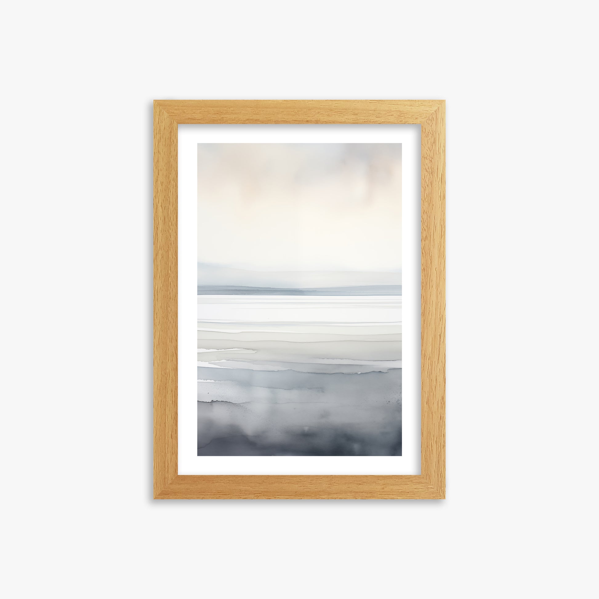 Whisper Beach, 21x30cm Framed Poster With Oak Frame