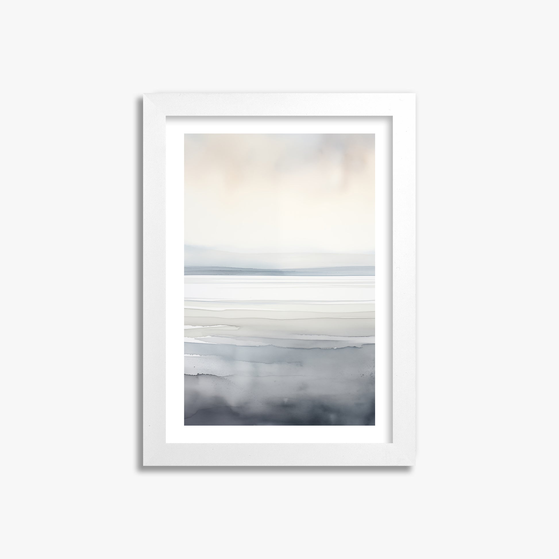 Whisper Beach, 21x30cm Framed Poster With White Frame
