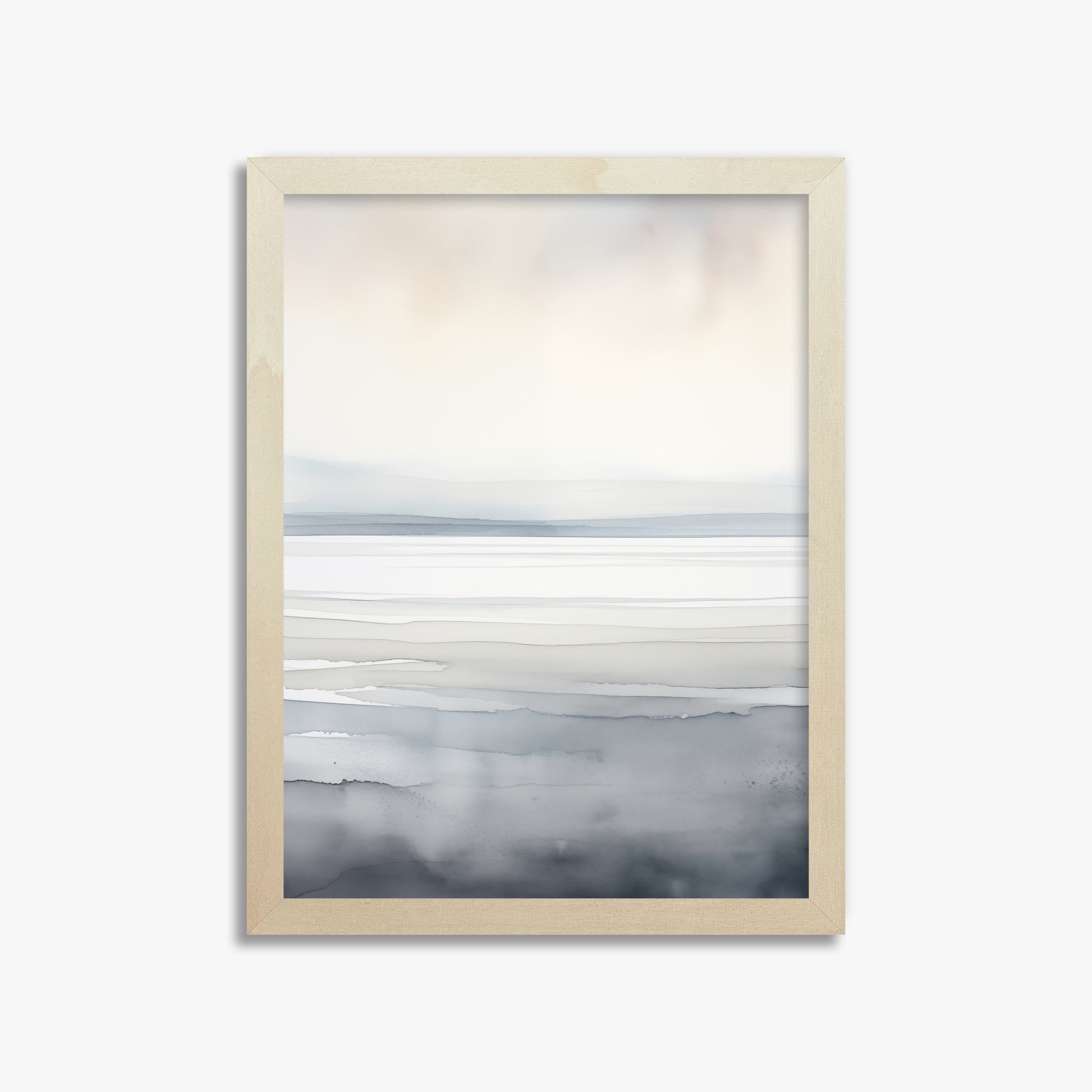 Whisper Beach, 30x40cm Framed Poster With Lime Wood Frame