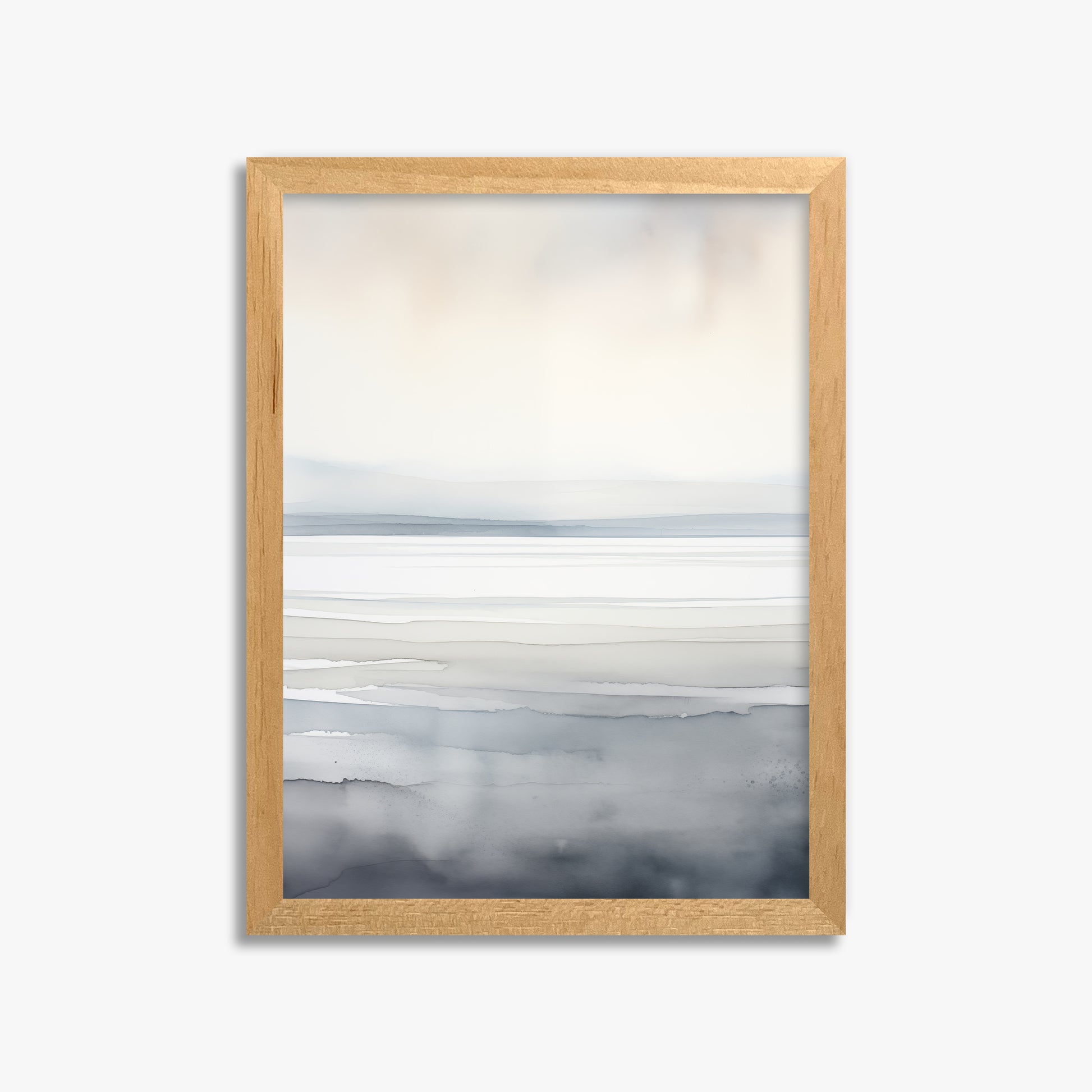 Whisper Beach, 30x40cm Framed Poster With Oak Frame